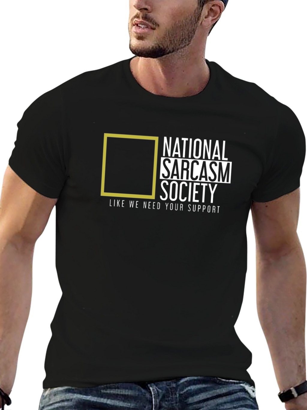 National Sarcasm Society Black T-Shirt