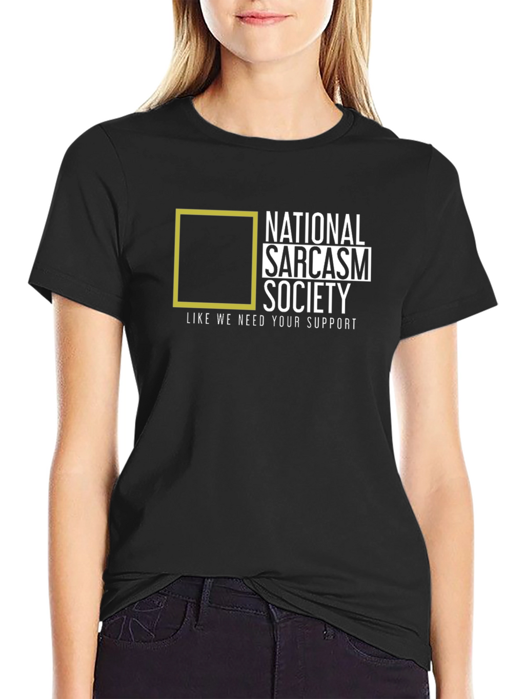 National Sarcasm Society Black T-Shirt