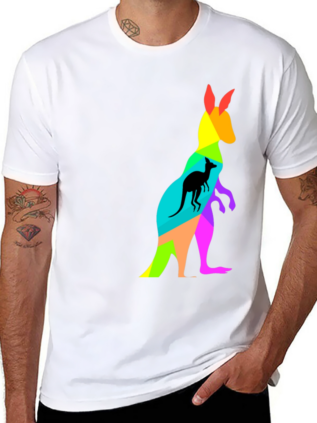 Rainbow Kangaroo Graphic Tee