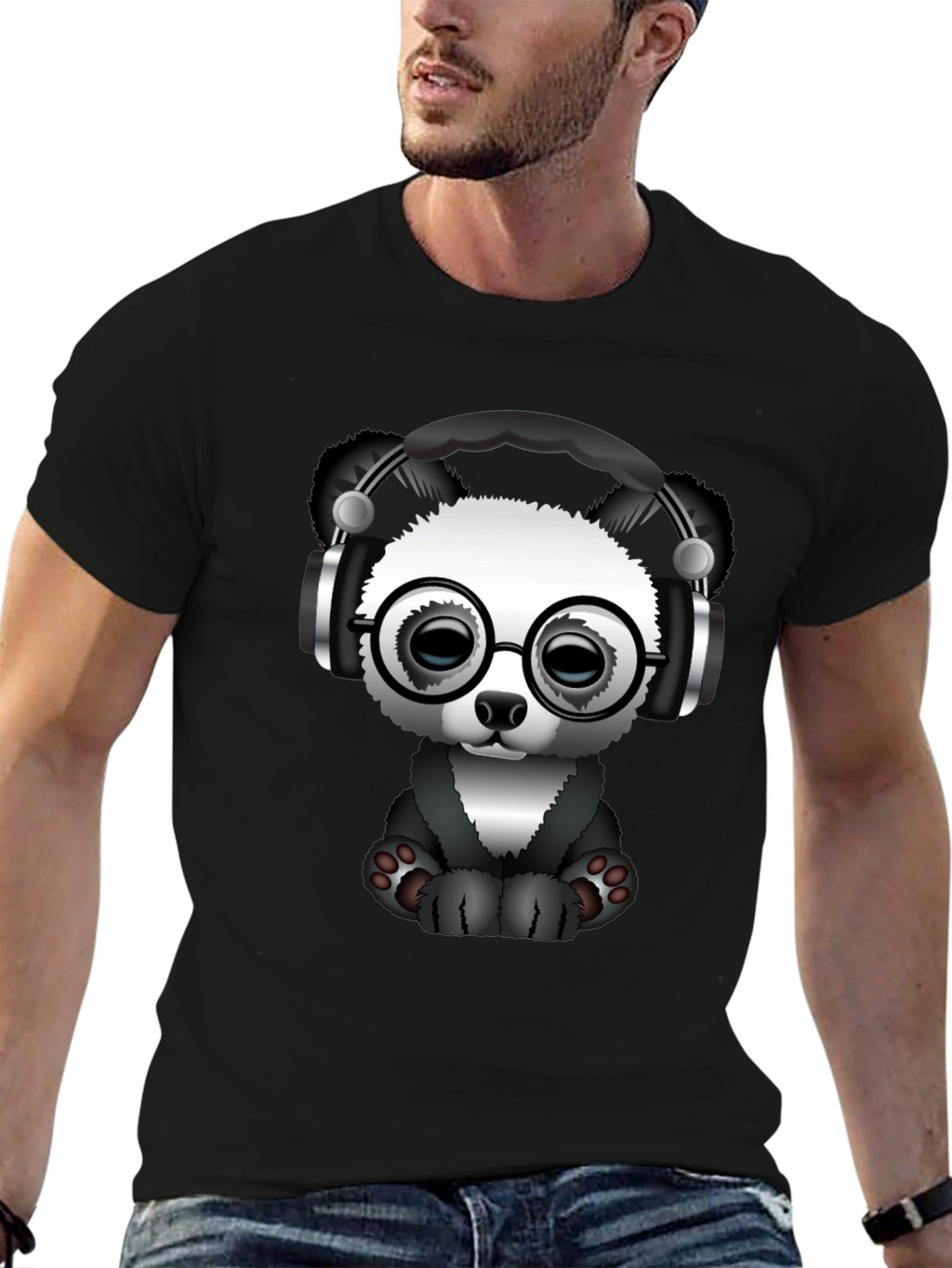 Cool Panda T-Shirt - Black Tee with Graphic