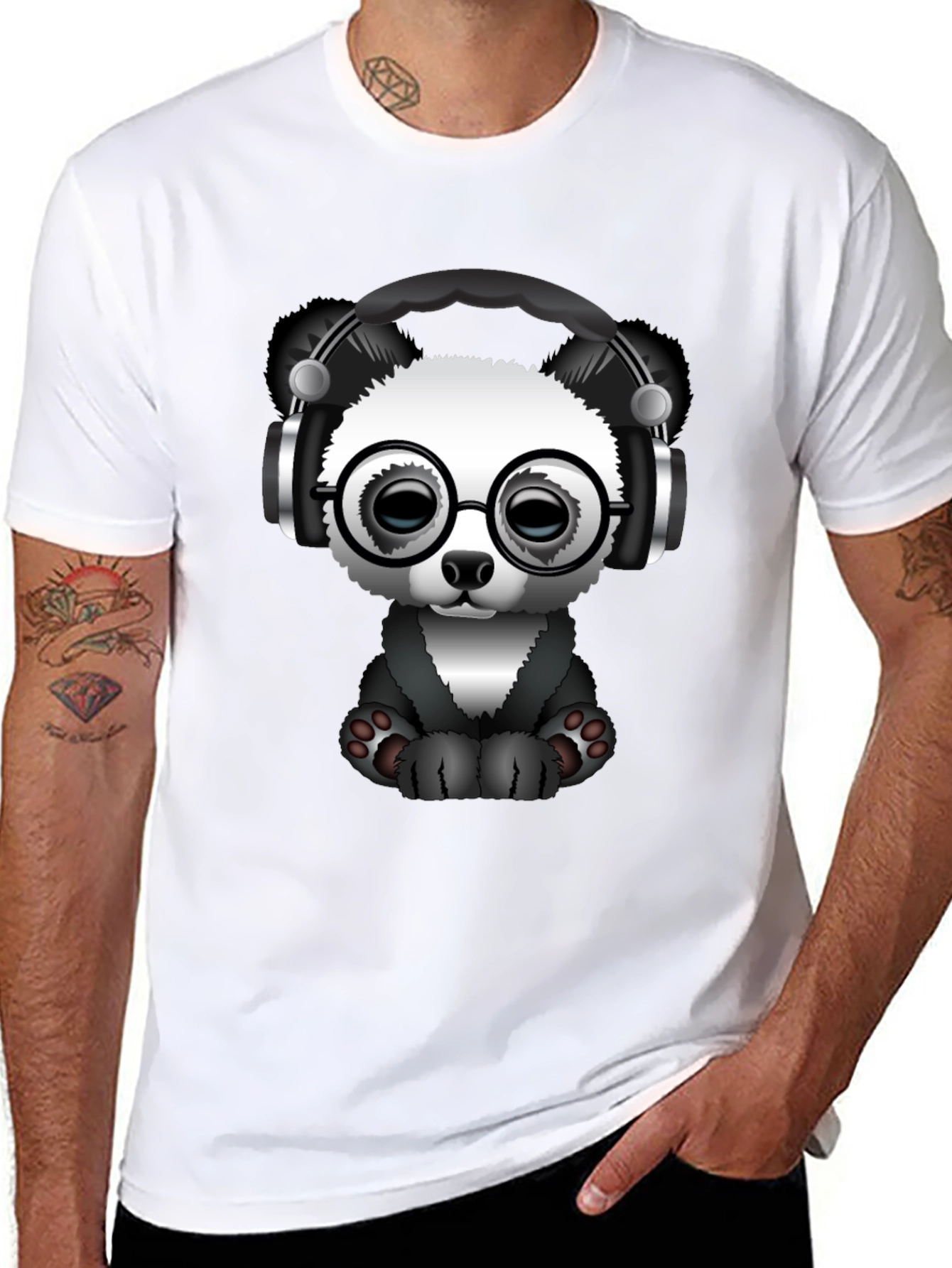 Cool Panda T-Shirt - Black Tee with Graphic