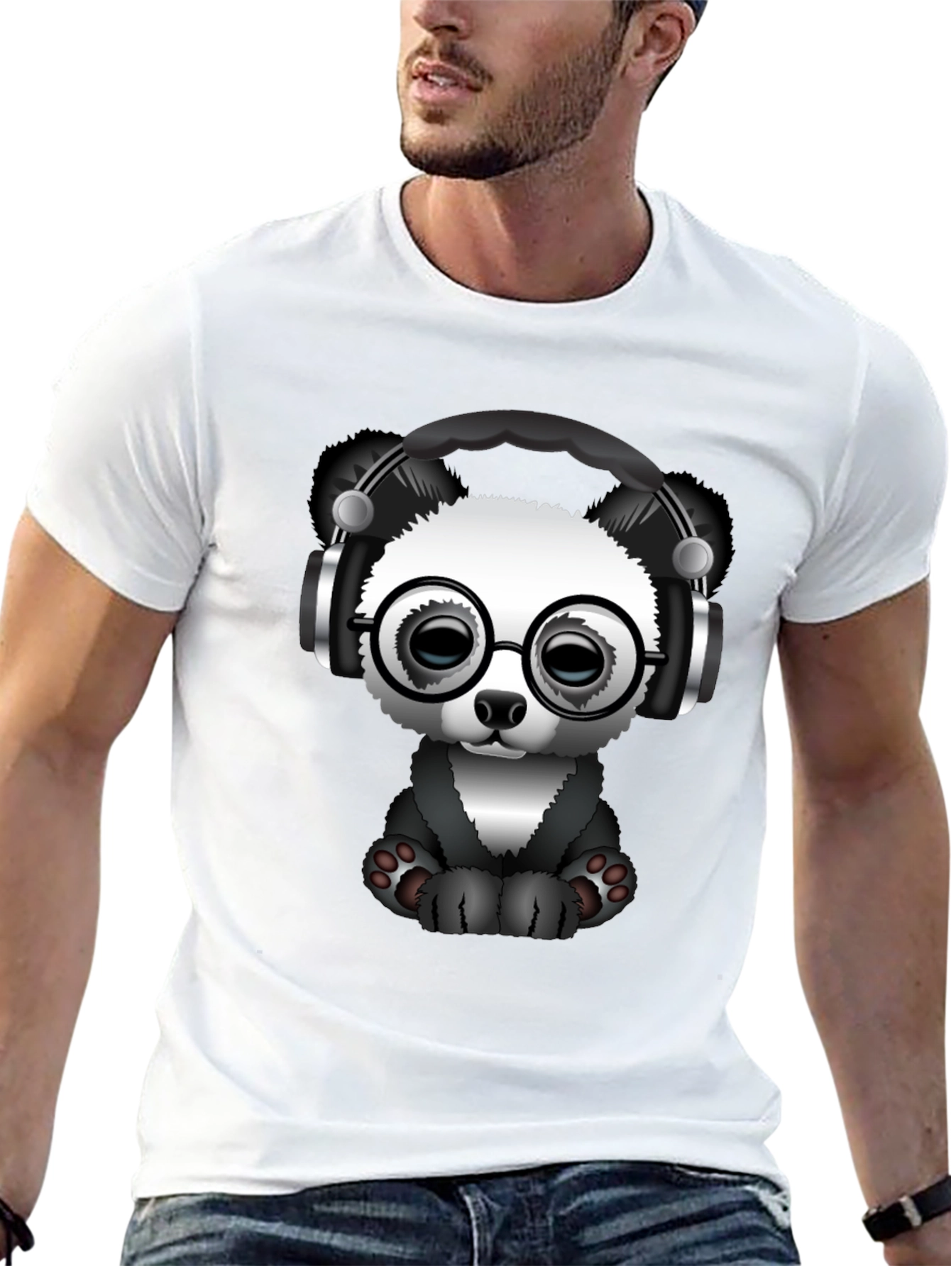 Cool Panda T-Shirt - Black Tee with Graphic