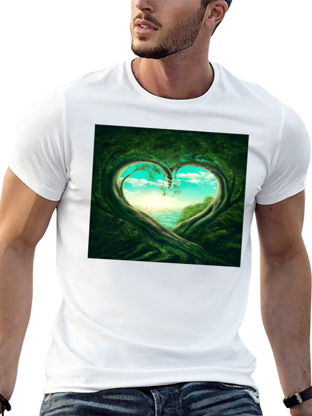 Natures Heart T-Shirt - Black Cotton Tee
