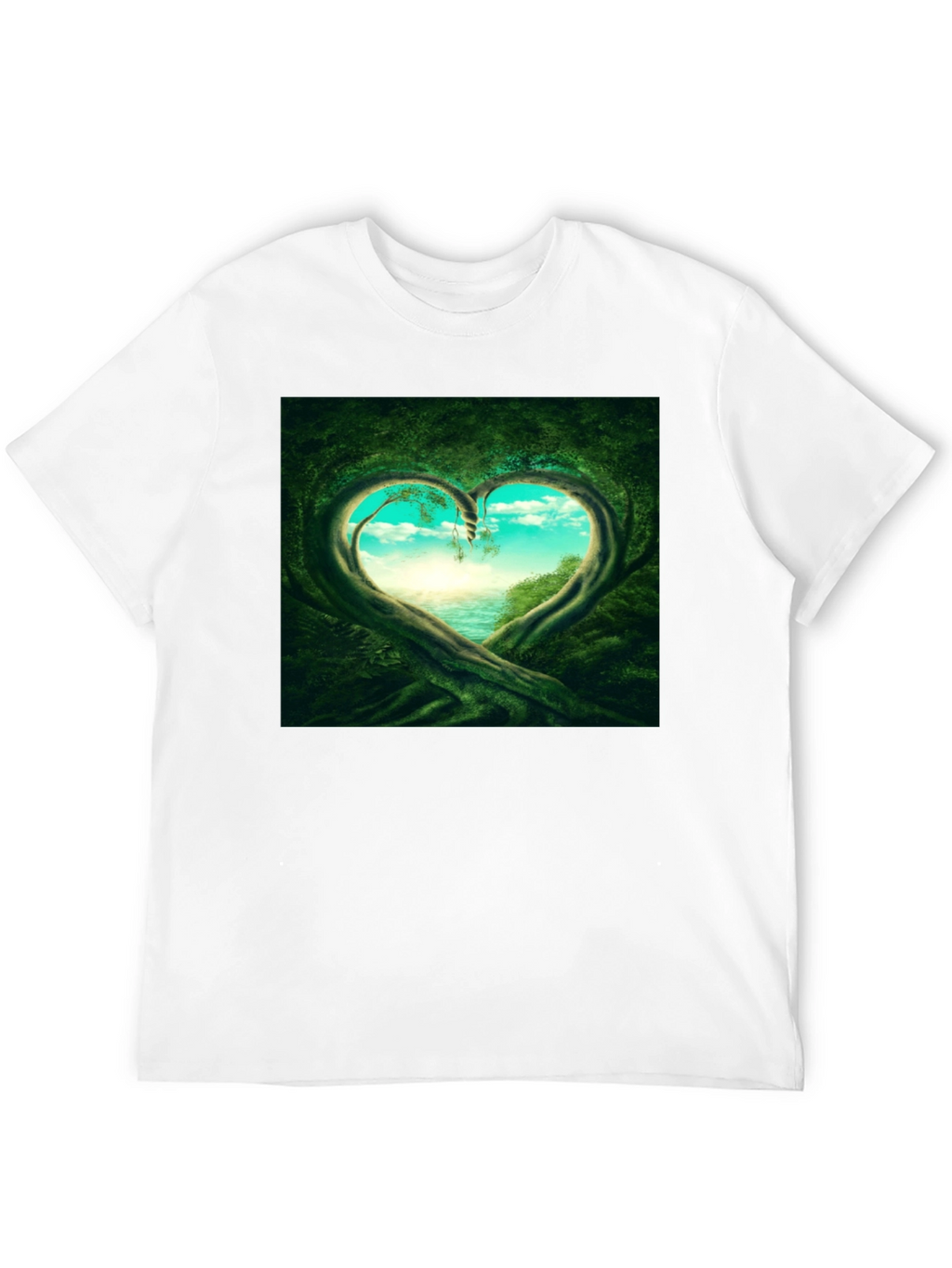 Natures Heart T-Shirt - Black Cotton Tee