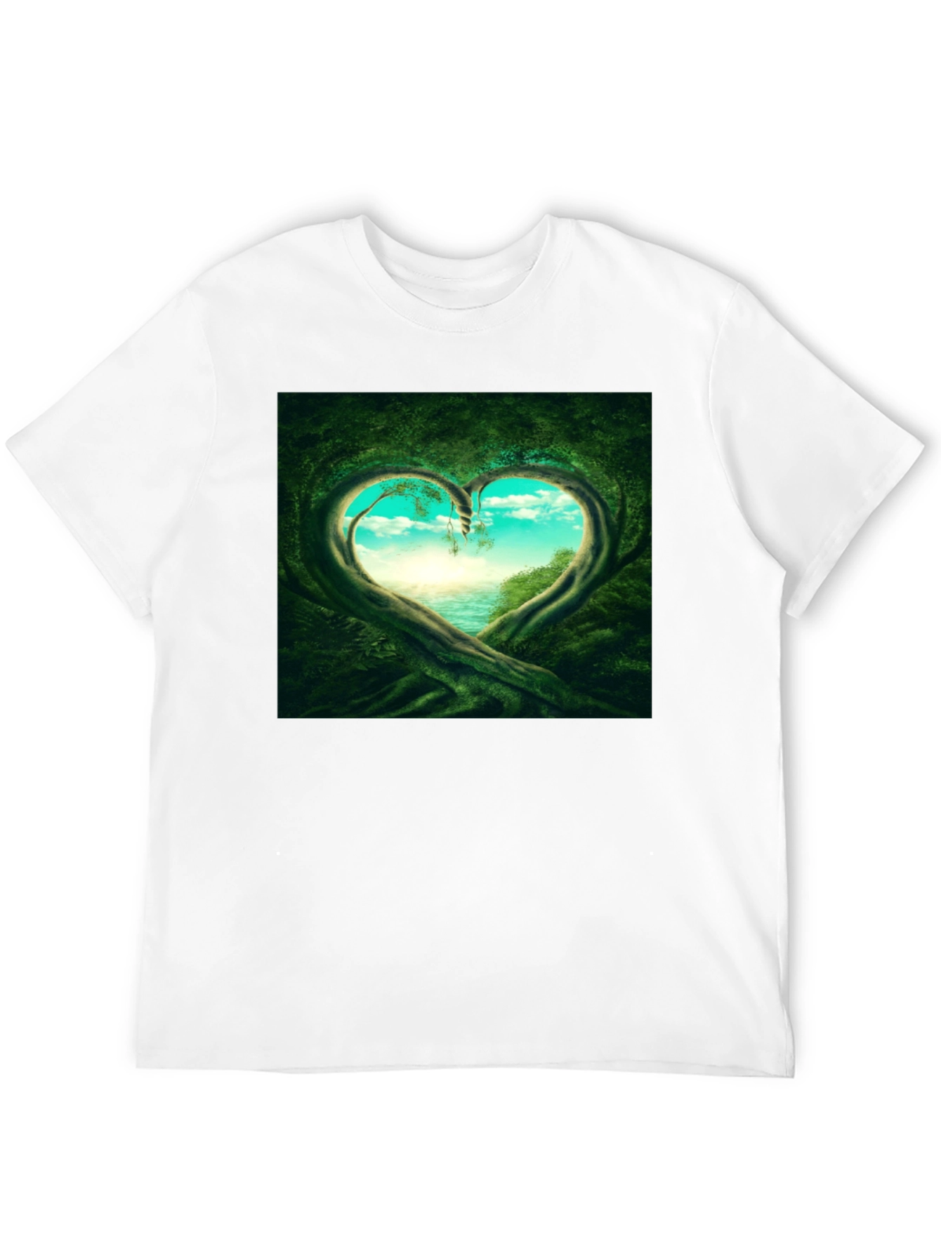Natures Heart T-Shirt - Black Cotton Tee