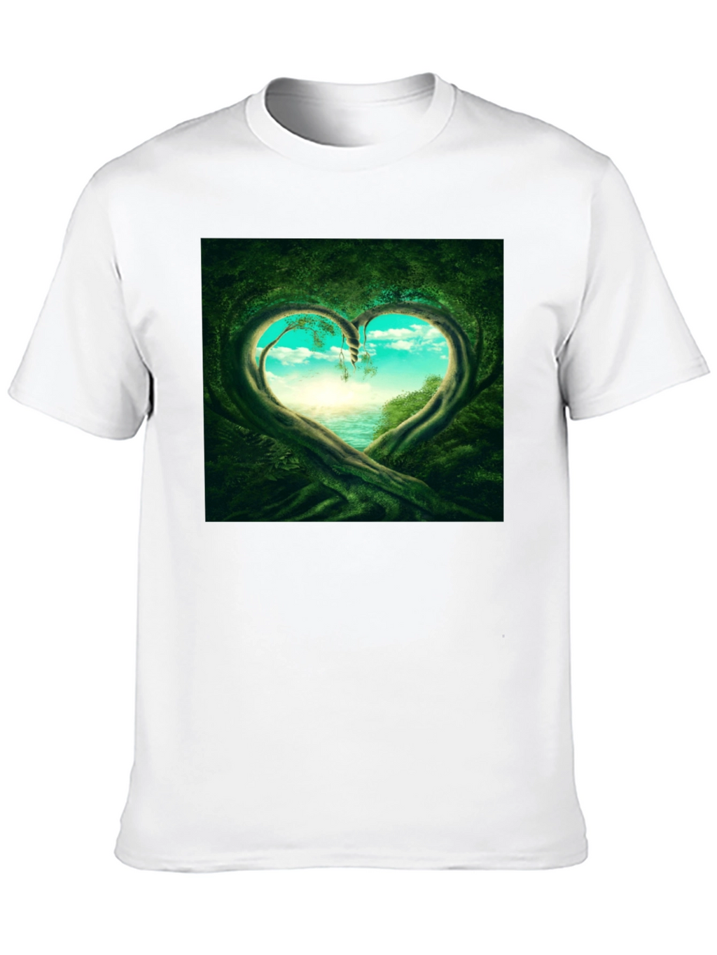 Natures Heart T-Shirt - Black Cotton Tee