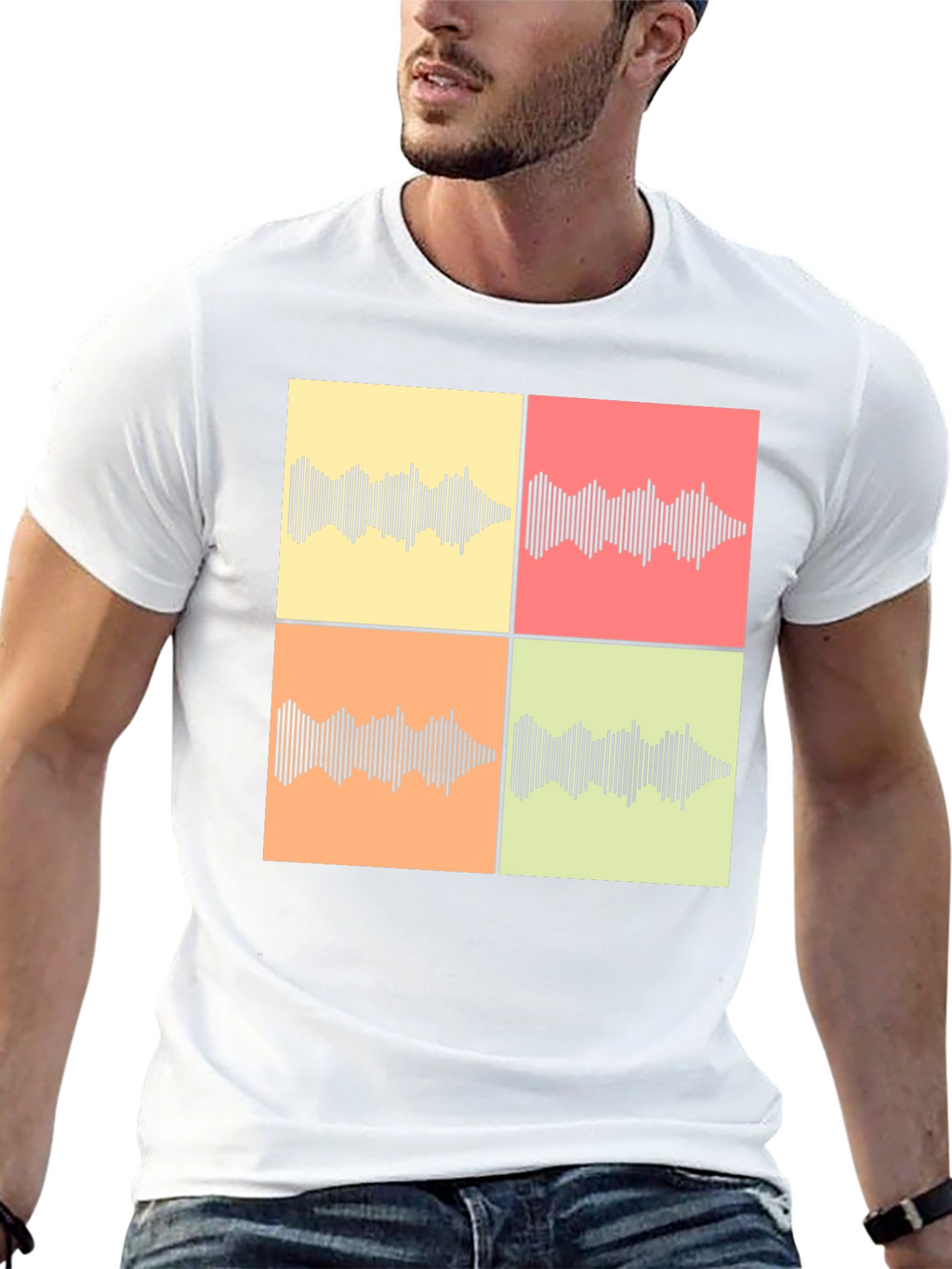 Retro Soundwave Graphic Tee - Black