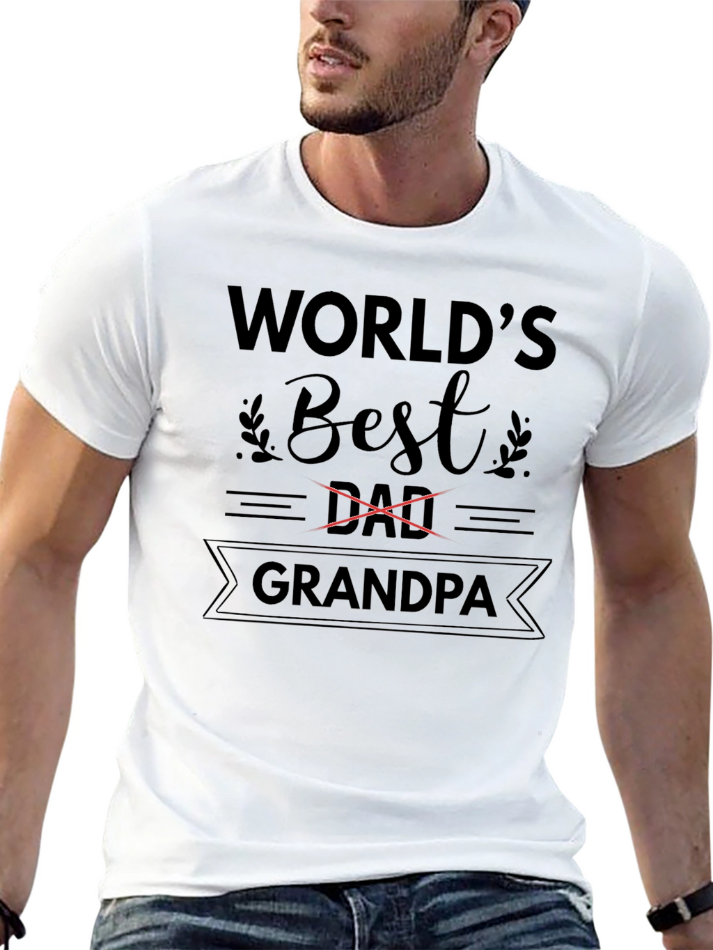 Worlds Best Grandpa T-Shirt - Black