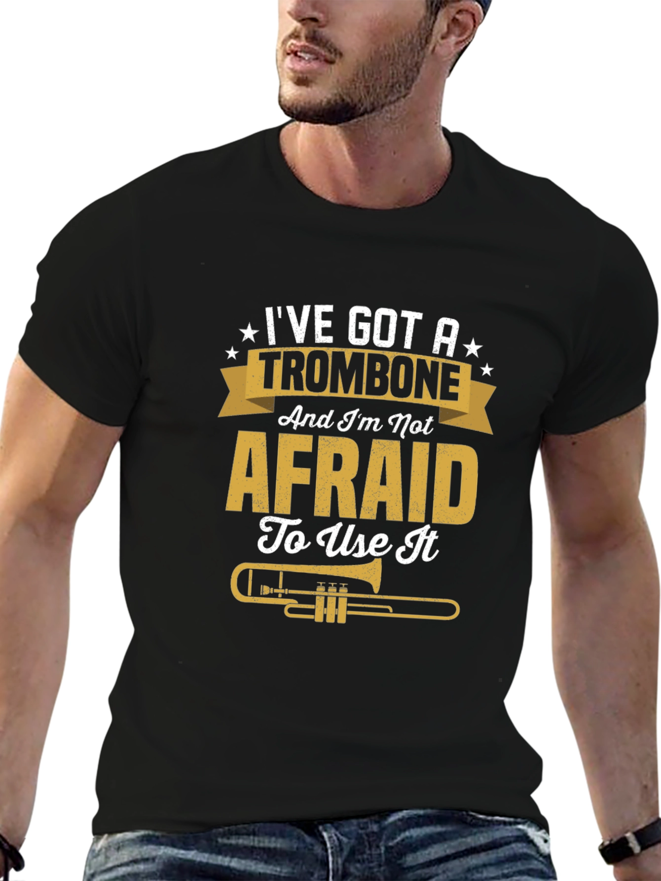 Trombone Player Graphic Tee - Musician Humor Shirt