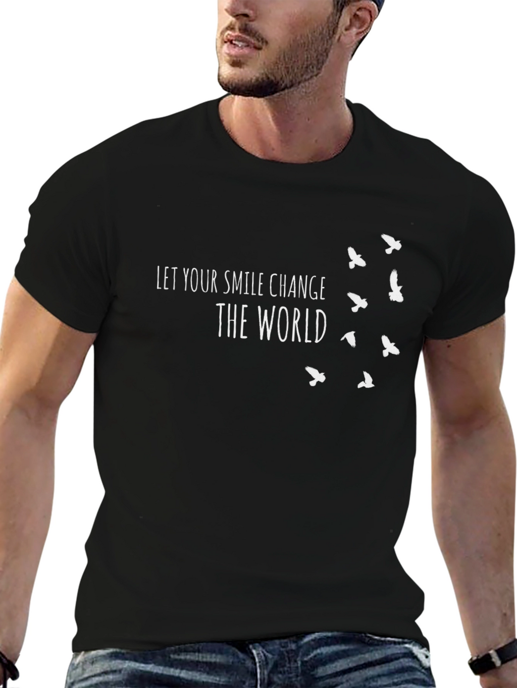 Inspirational Let Your Smile Graphic Tee