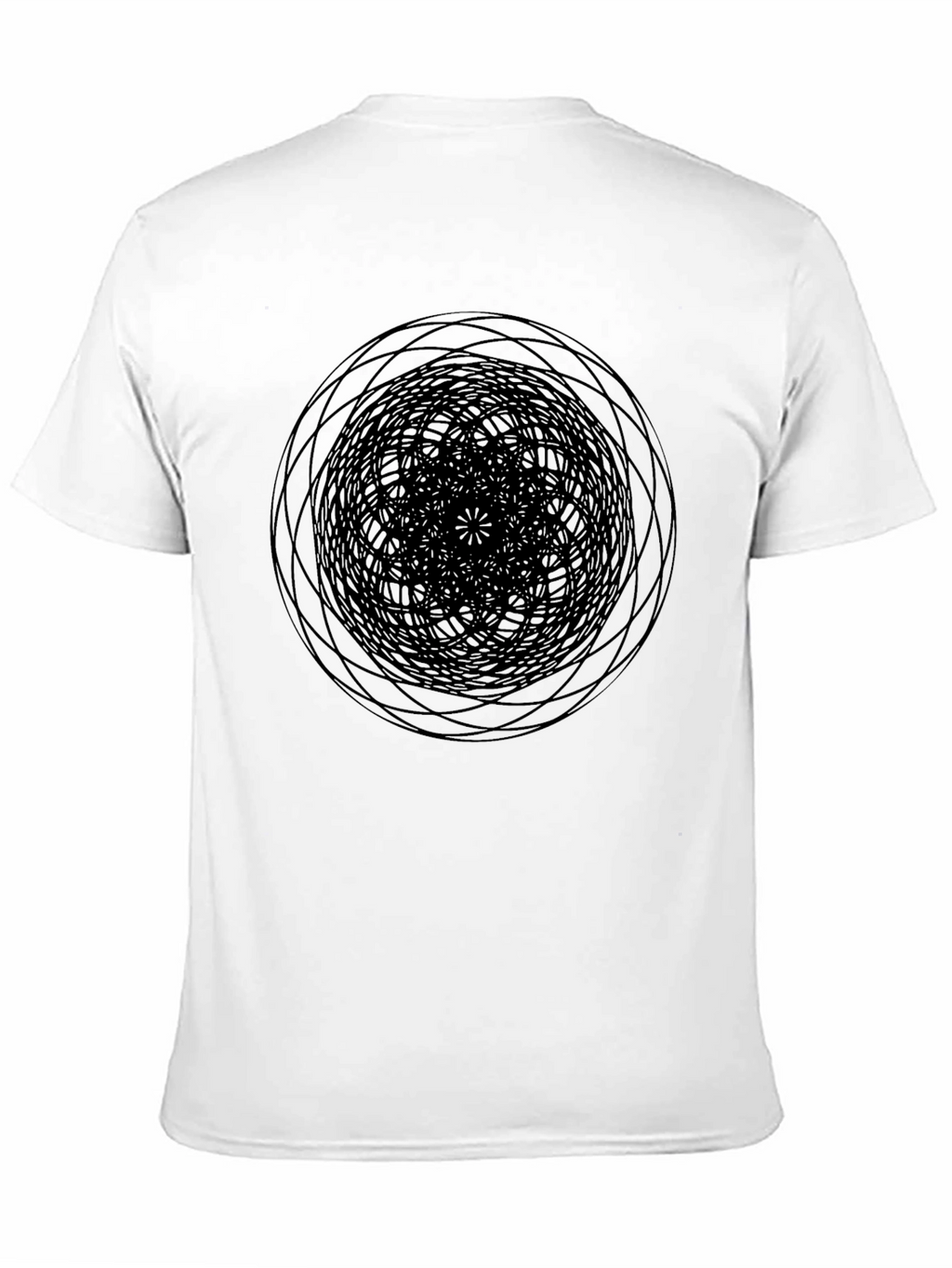 Abstract Circle Graphic Black T-Shirt