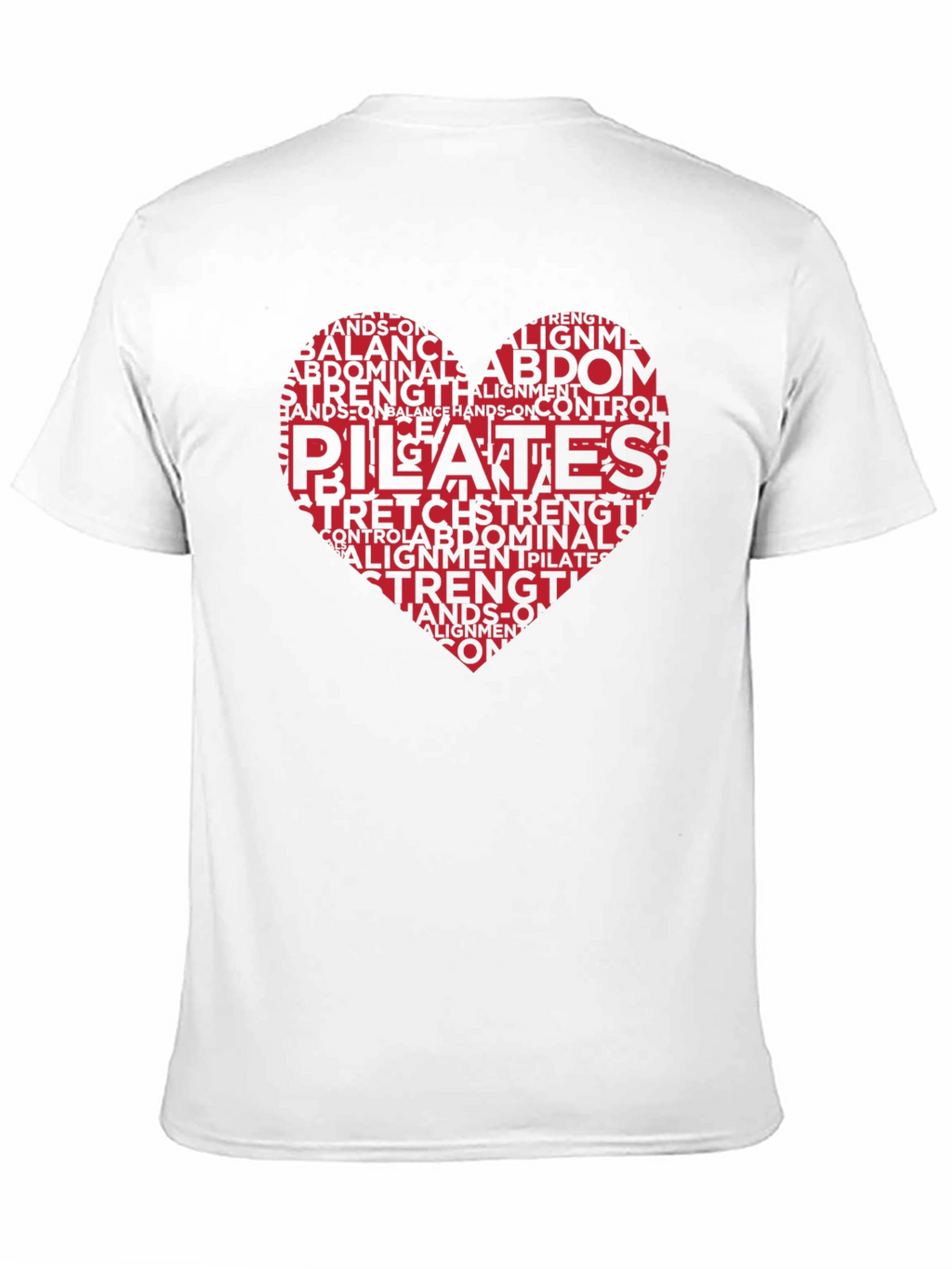 Pilates Heart Word Art T-Shirt Black