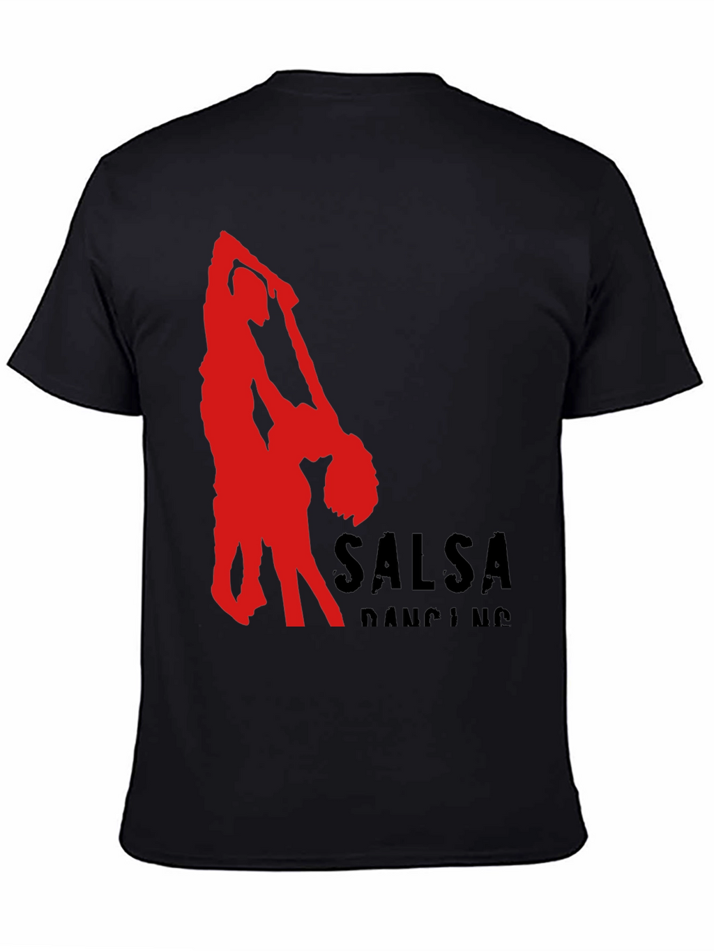 Salsa Dancing Graphic Tee - Black Cotton T-Shirt