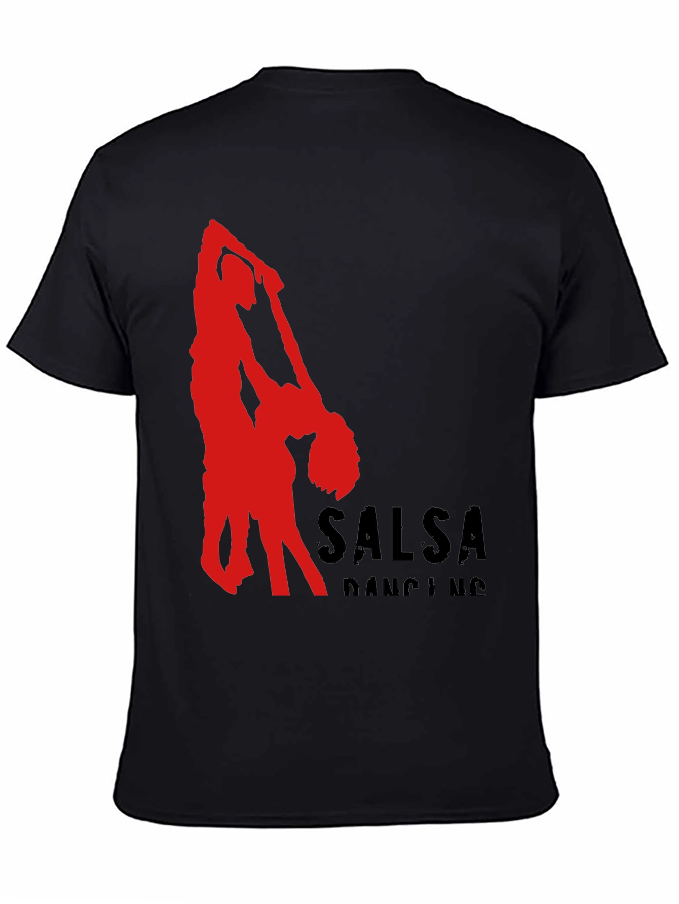 Salsa Dancing Graphic Tee - Black Cotton T-Shirt