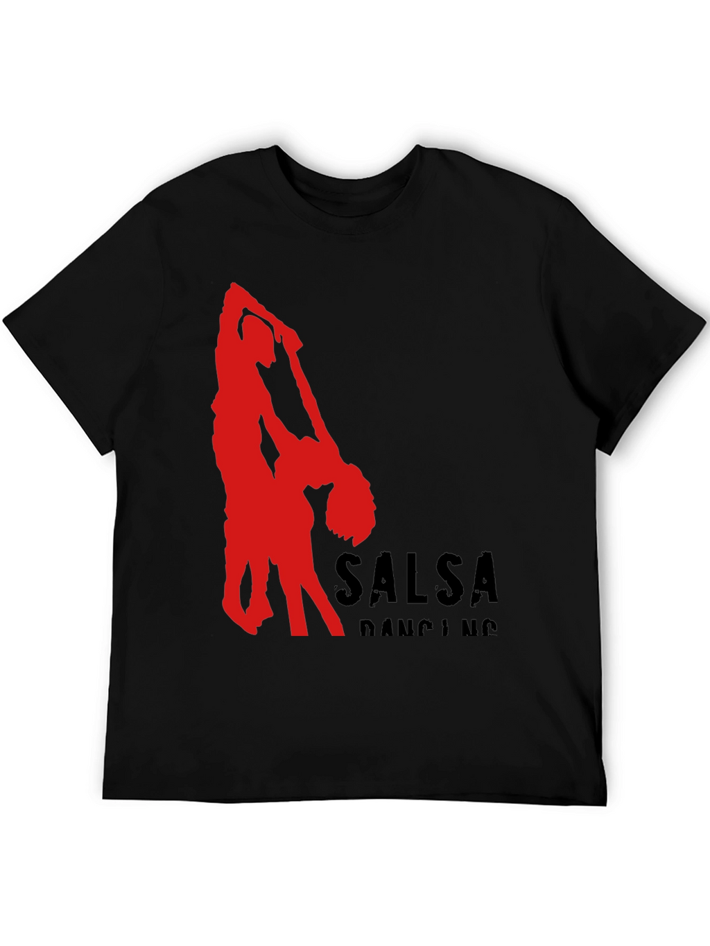 Salsa Dancing Graphic Tee - Black Cotton T-Shirt