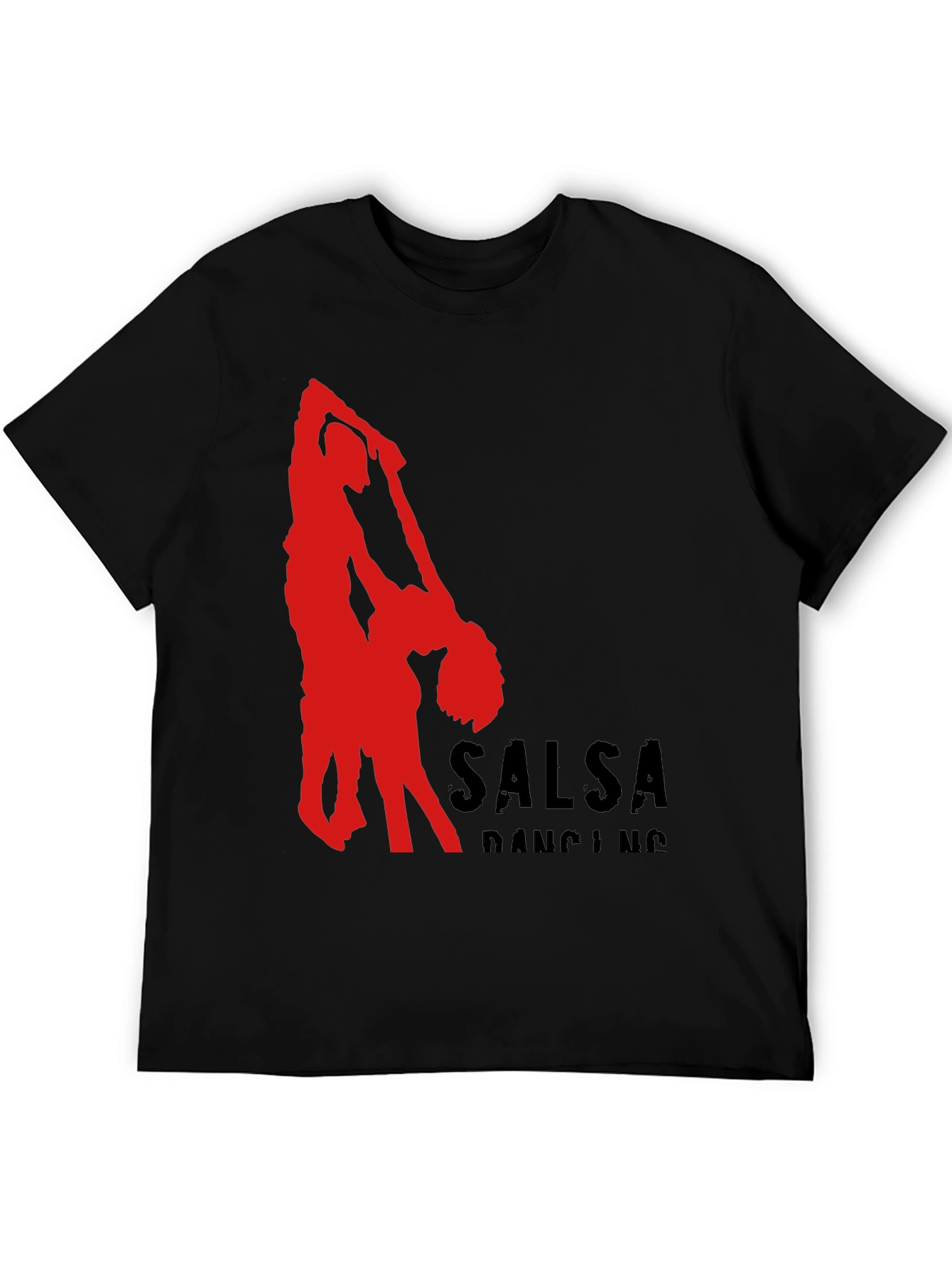 Salsa Dancing Graphic Tee - Black Cotton T-Shirt