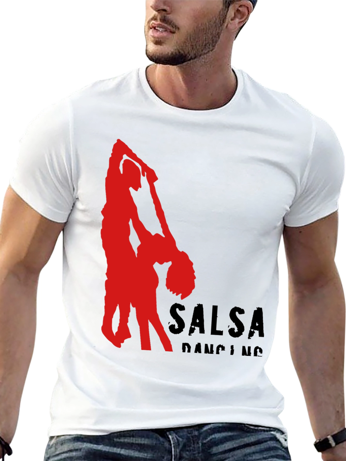 Salsa Dancing Graphic Tee - Black Cotton T-Shirt