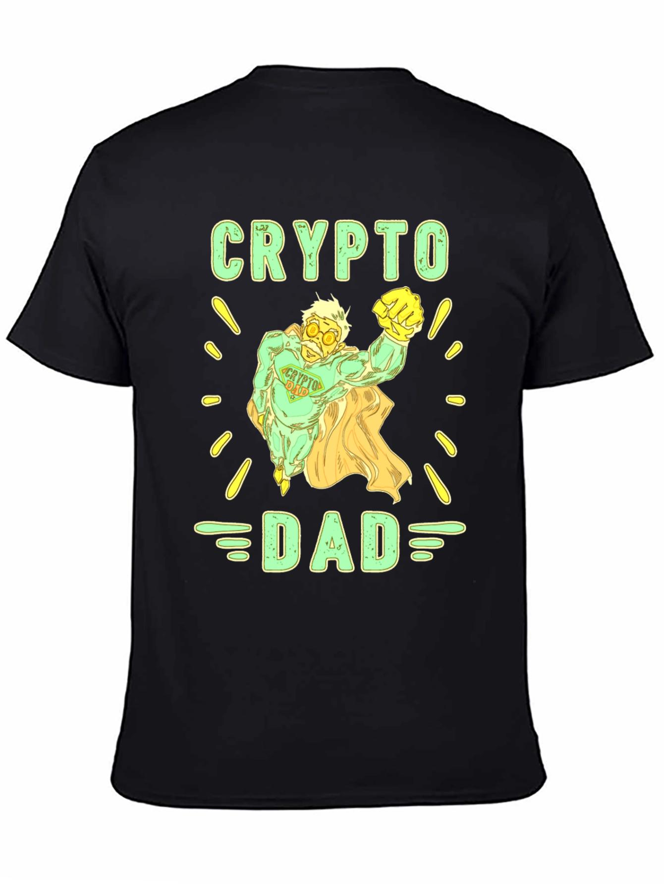 Crypto Dad Superhero T-Shirt - Fun Gift for Cryptocurrency Enthusiasts