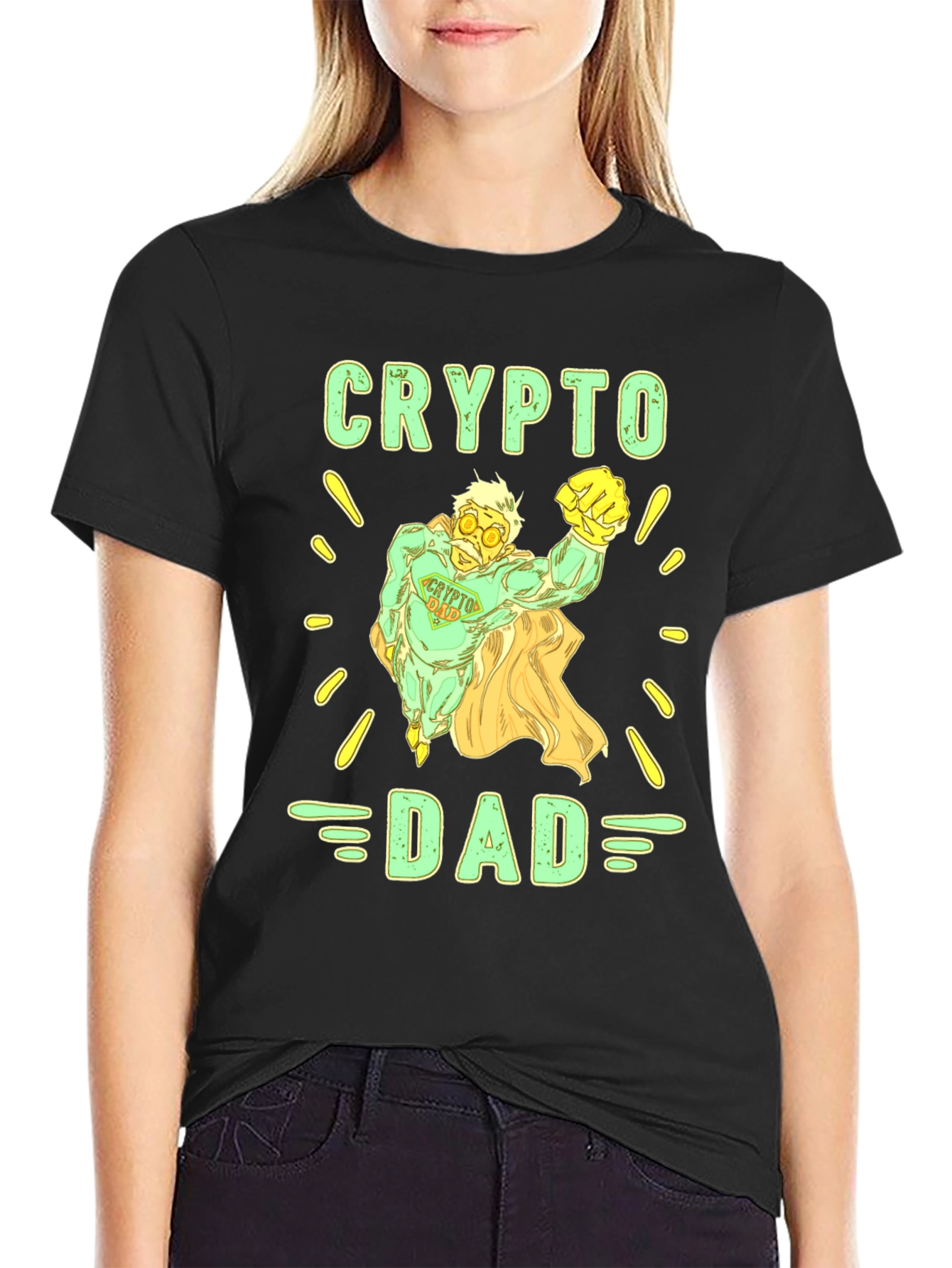 Crypto Dad Superhero T-Shirt - Fun Gift for Cryptocurrency Enthusiasts