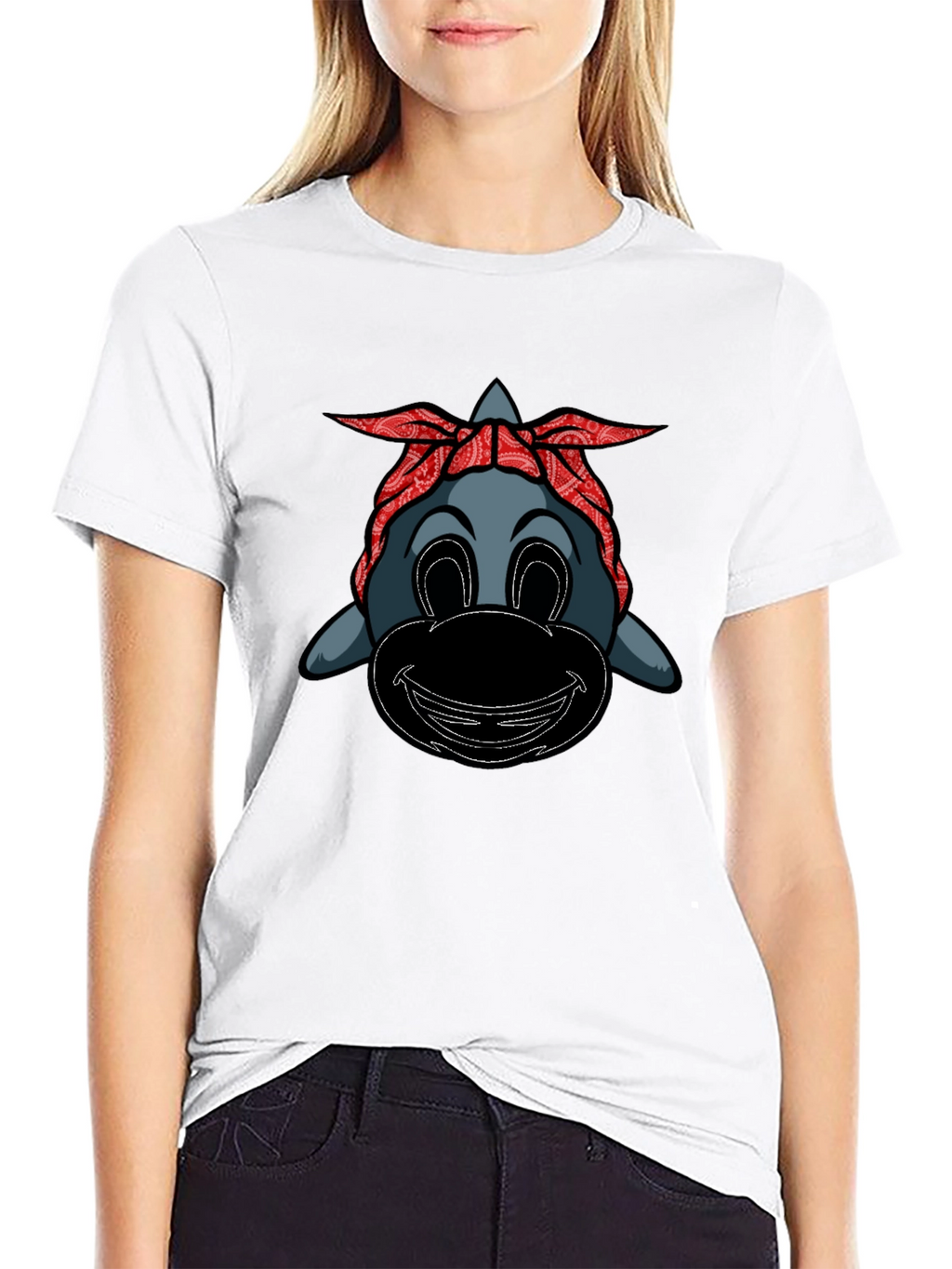 Cartoon Gangster Dolphin Graphic Tee