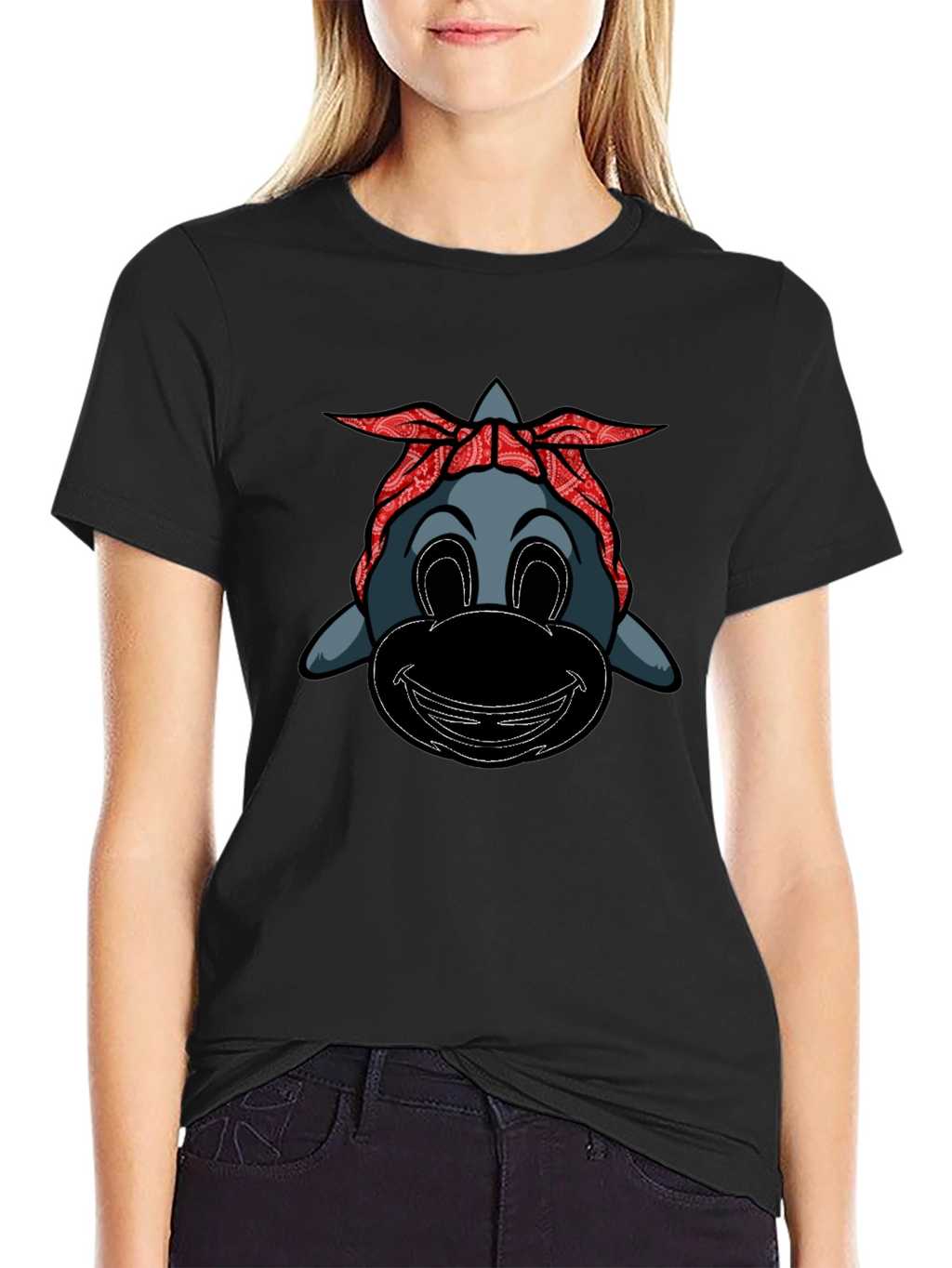 Cartoon Gangster Dolphin Graphic Tee