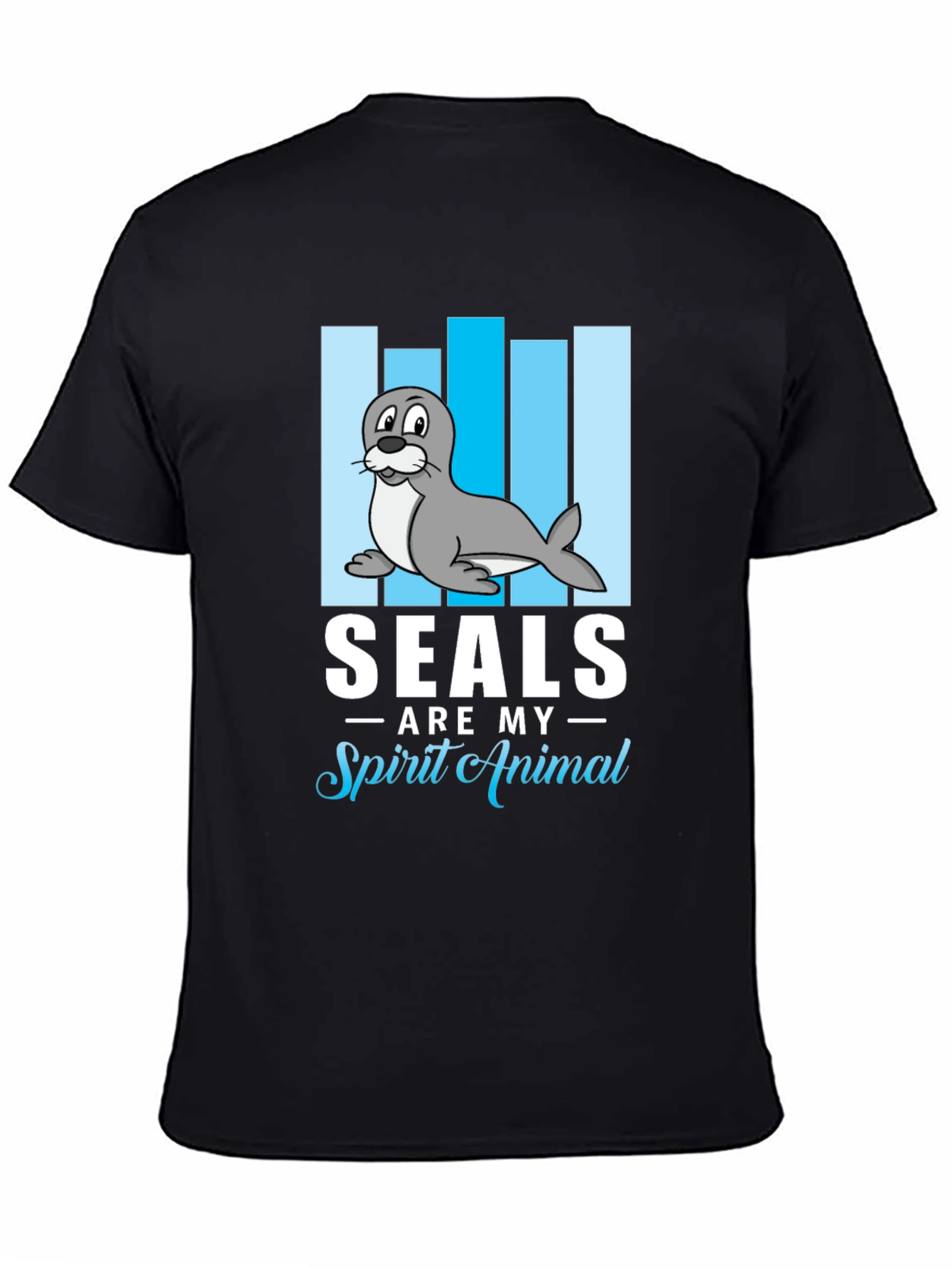 Seals Are My Spirit Animal Black Graphic Tee