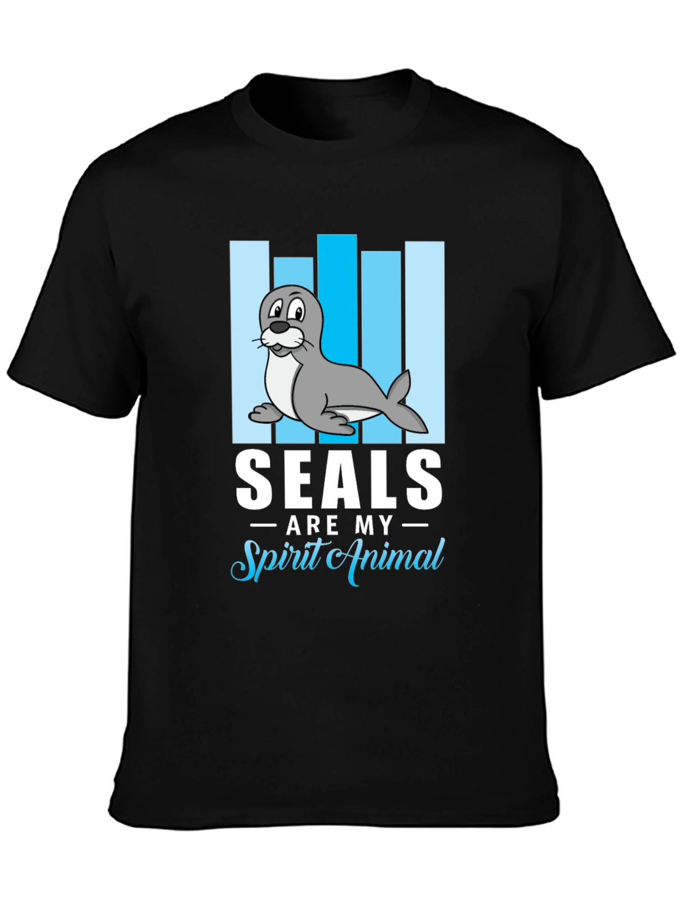Seals Are My Spirit Animal Black Graphic Tee
