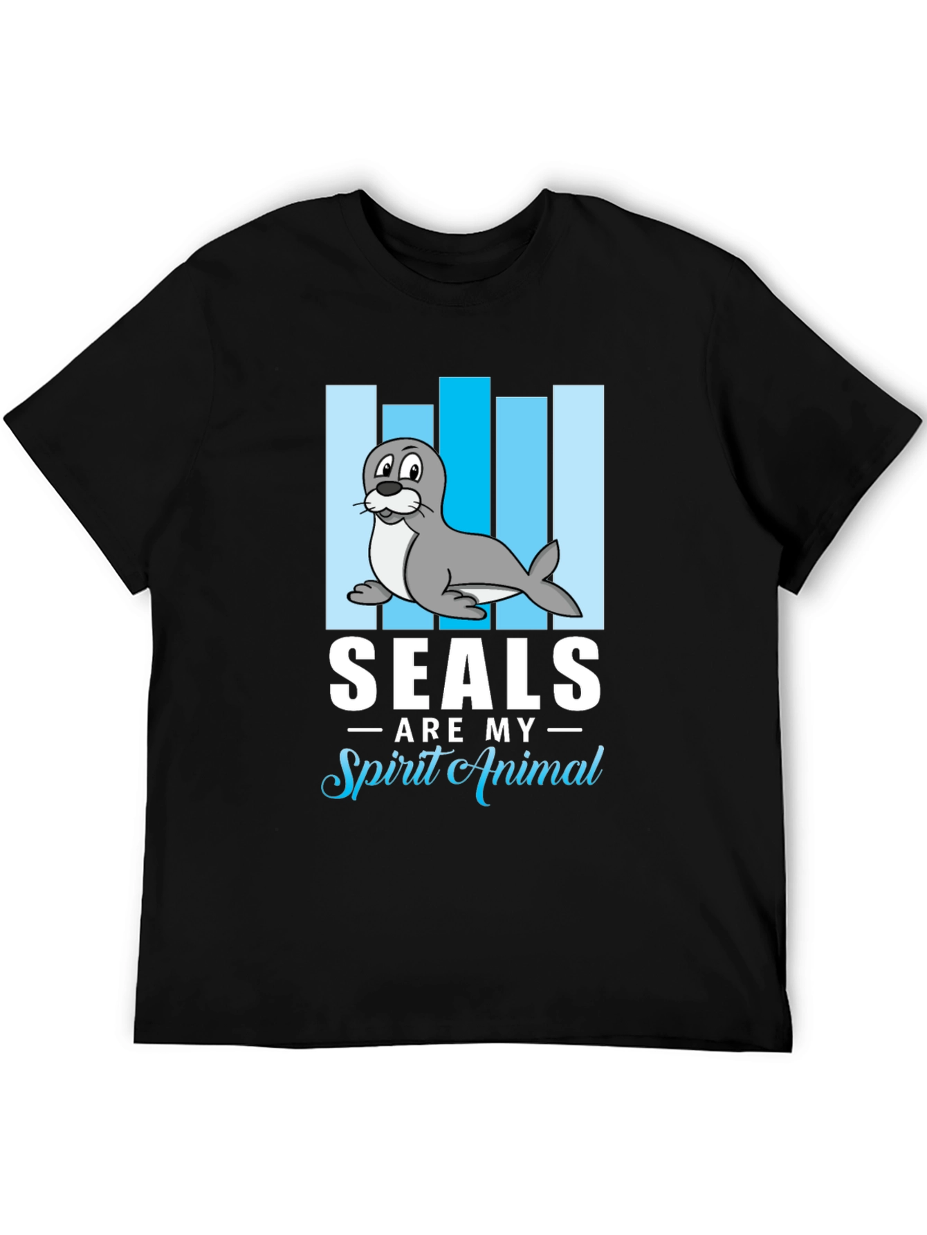 Seals Are My Spirit Animal Black Graphic Tee