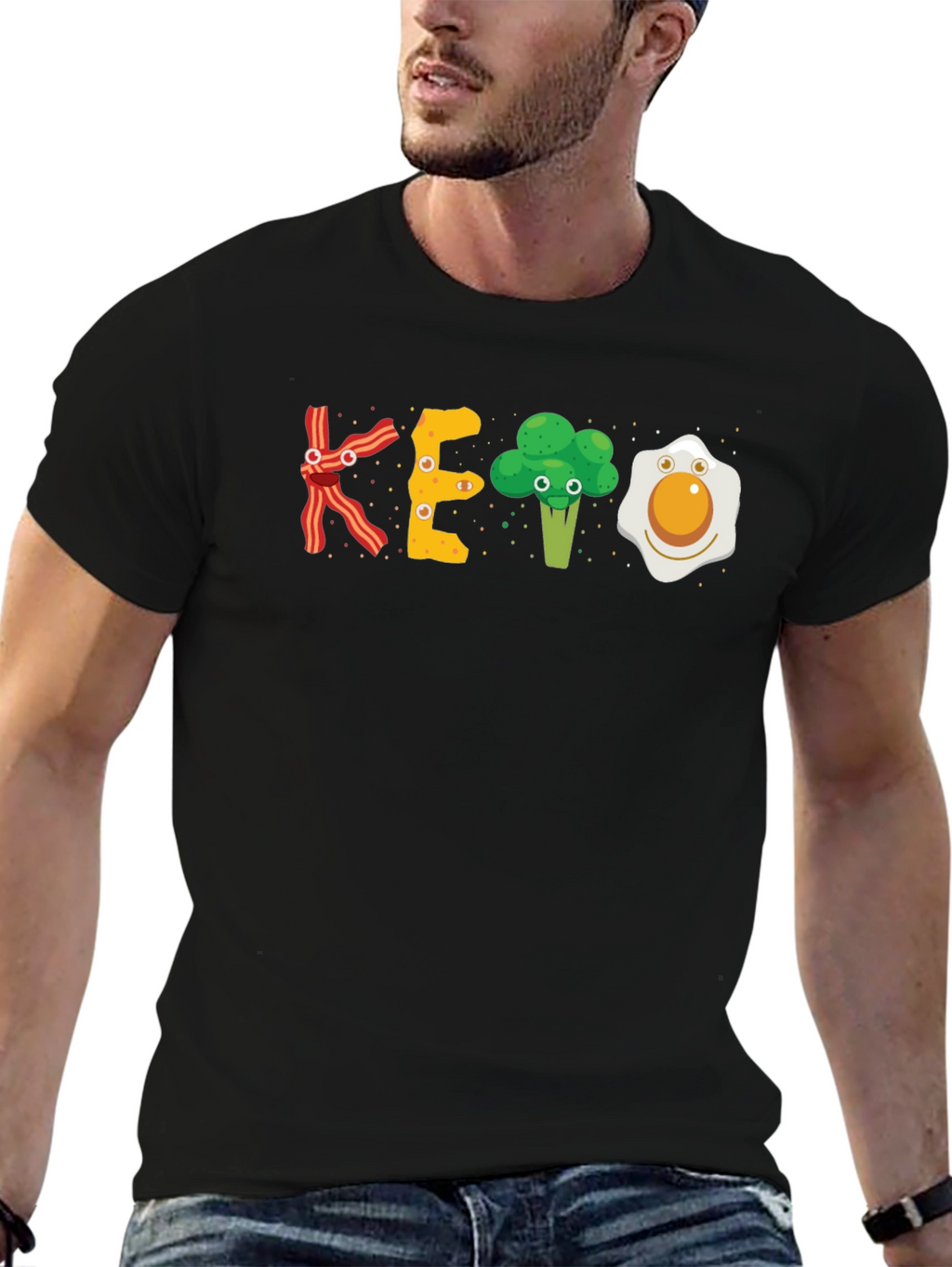 KETO T-Shirt Bacon Broccoli Egg Diet Tee