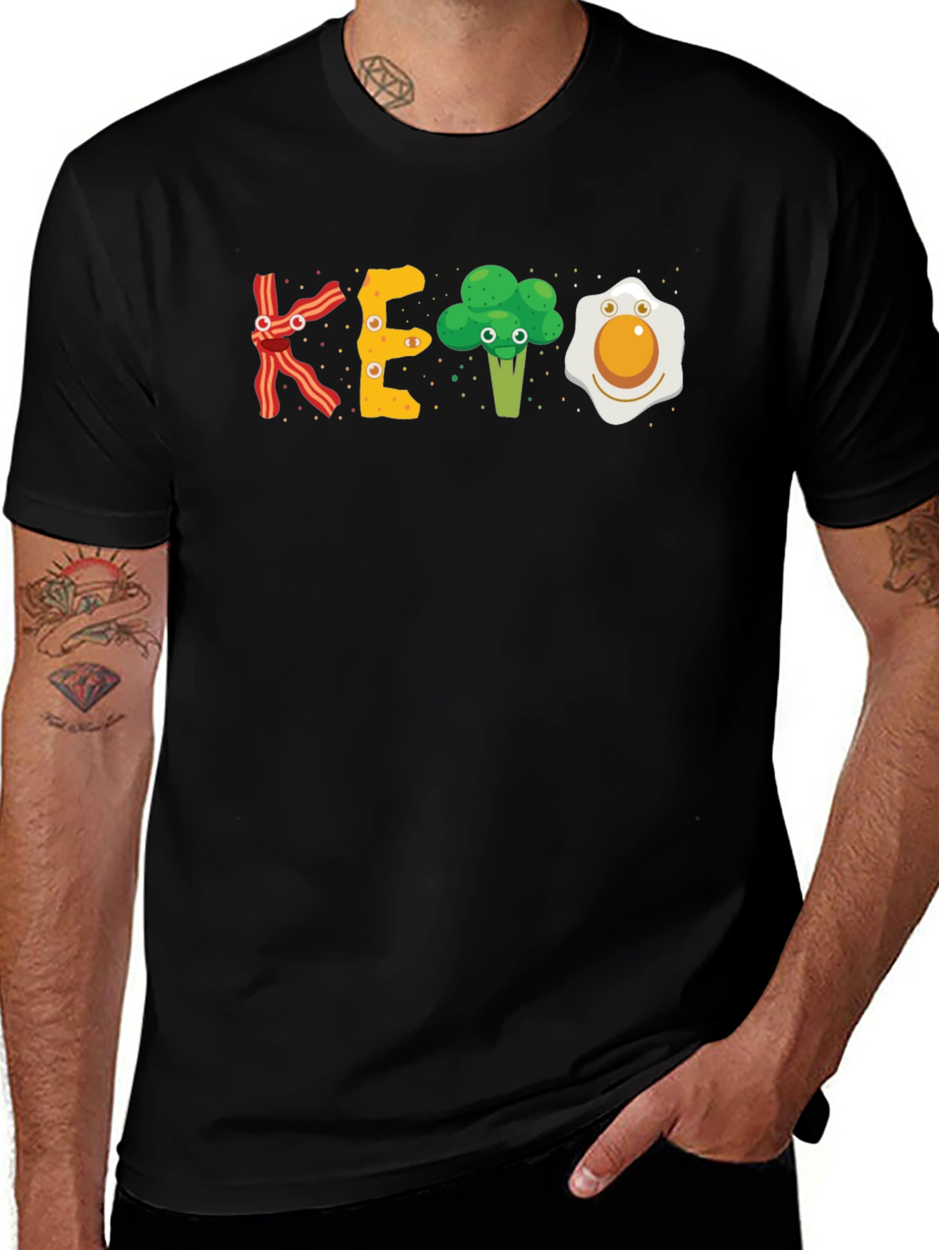 KETO T-Shirt Bacon Broccoli Egg Diet Tee
