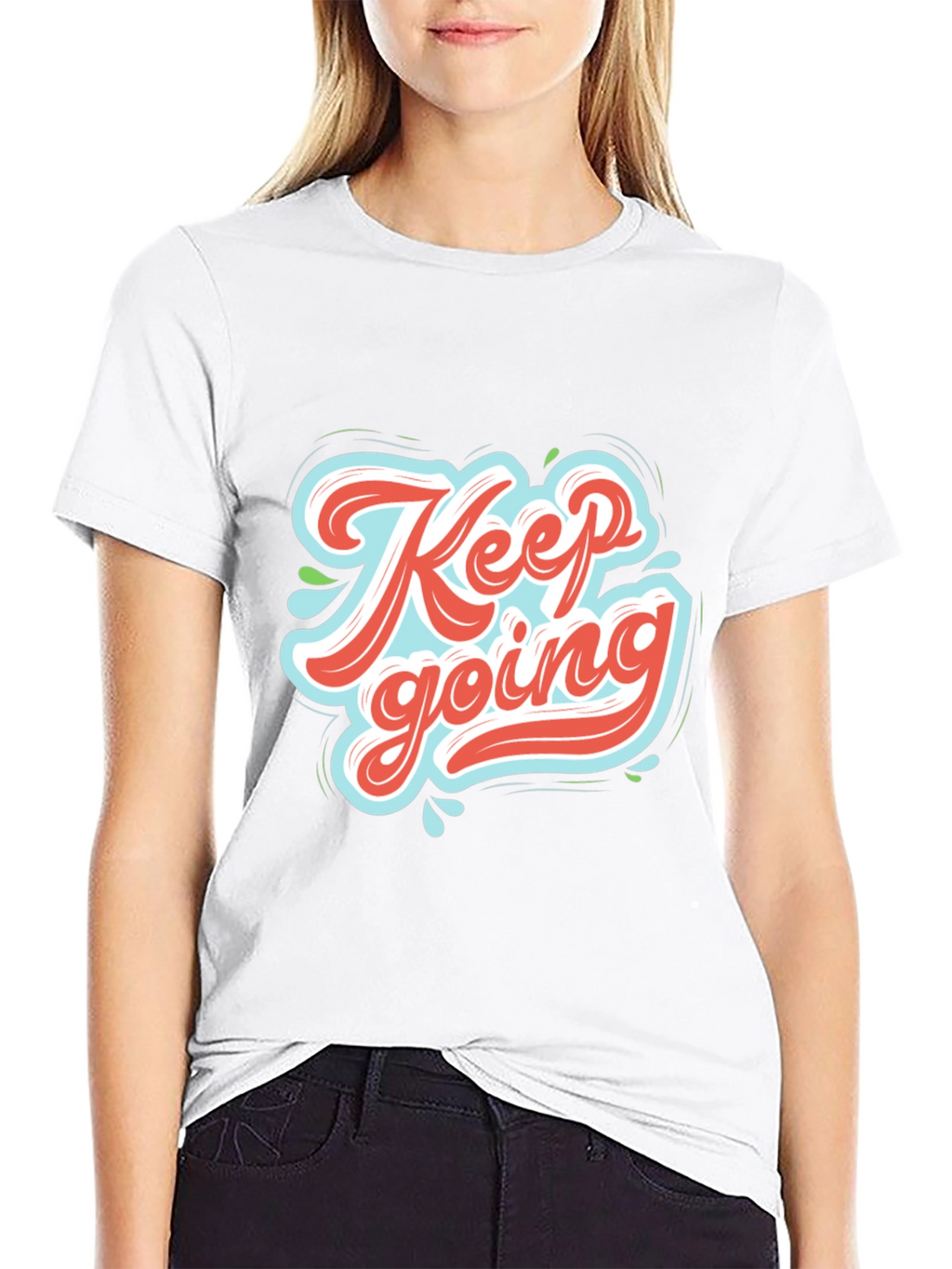 Keep Going Graphic Tee - Motivational Black T-Shirt