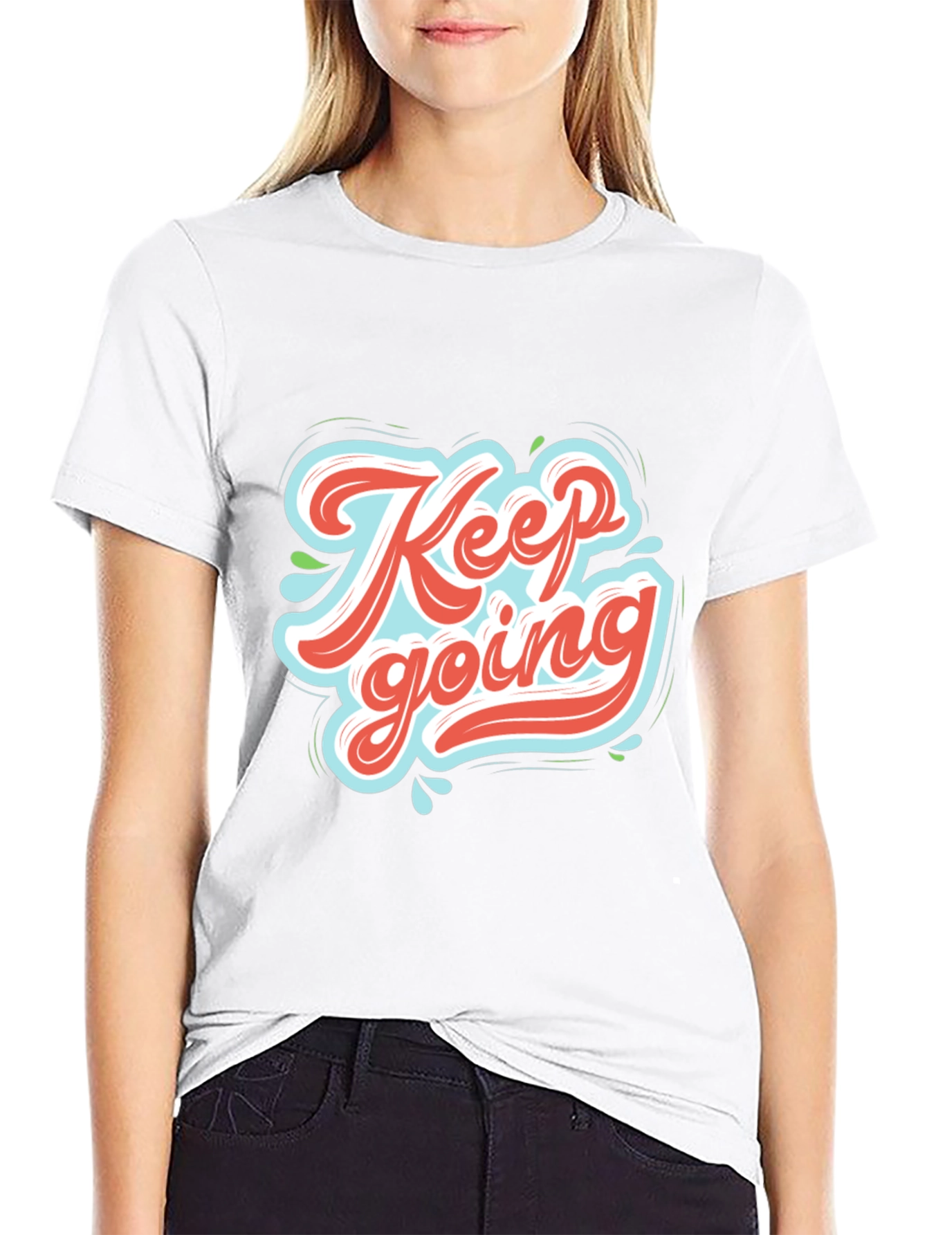 Keep Going Graphic Tee - Motivational Black T-Shirt