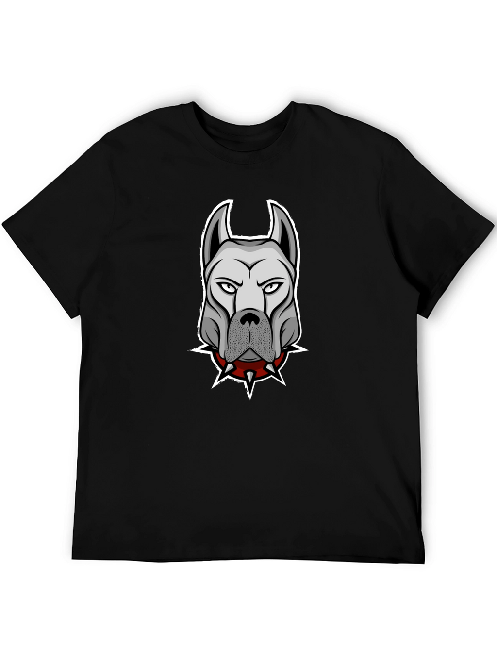 Muscular Dog Spiked Collar T-Shirt – Edgy Dog Lover Tee