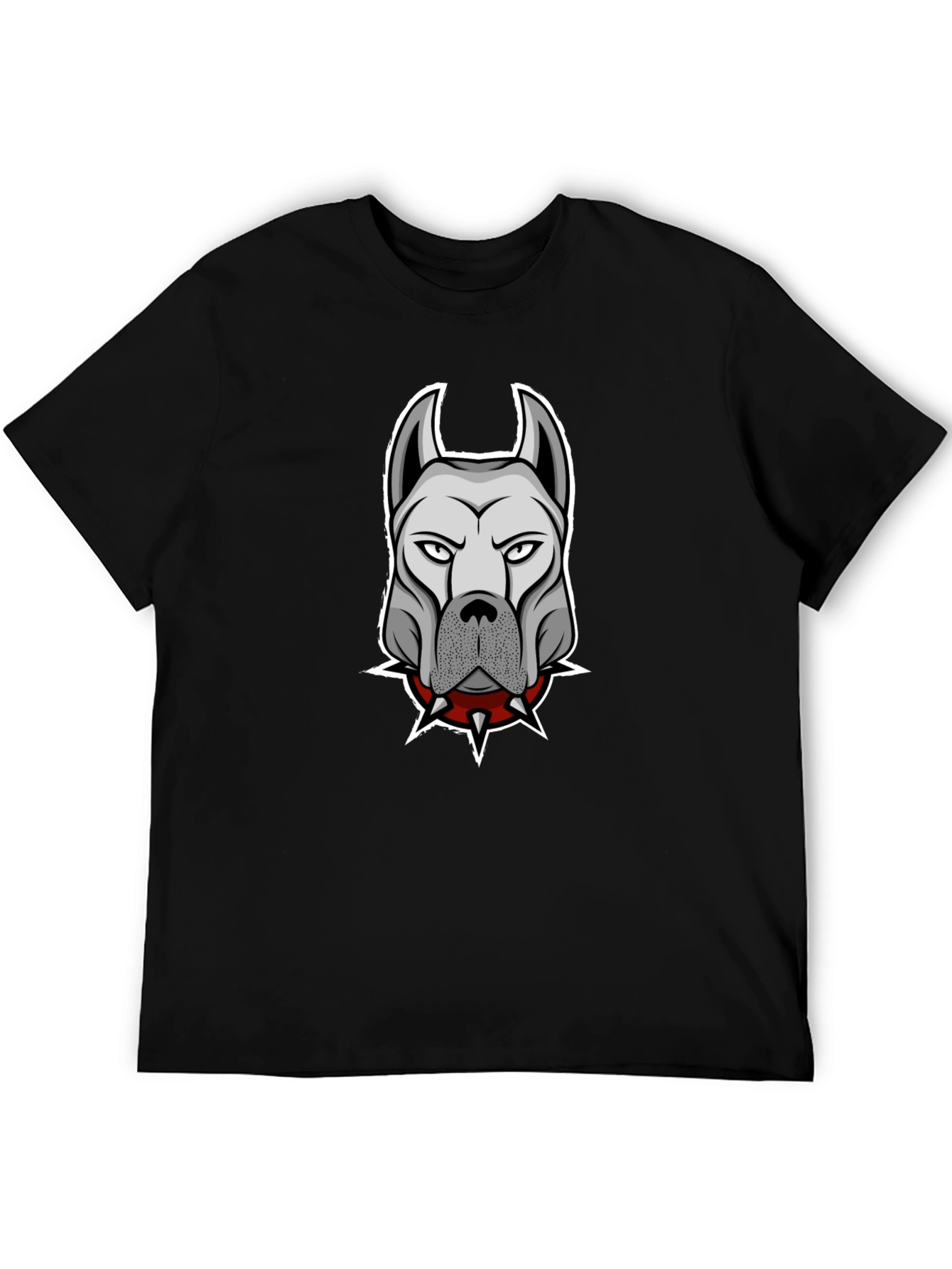 Muscular Dog Spiked Collar T-Shirt – Edgy Dog Lover Tee