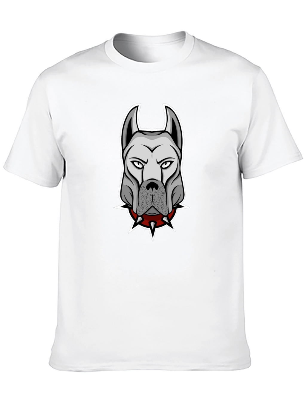 Muscular Dog Spiked Collar T-Shirt – Edgy Dog Lover Tee