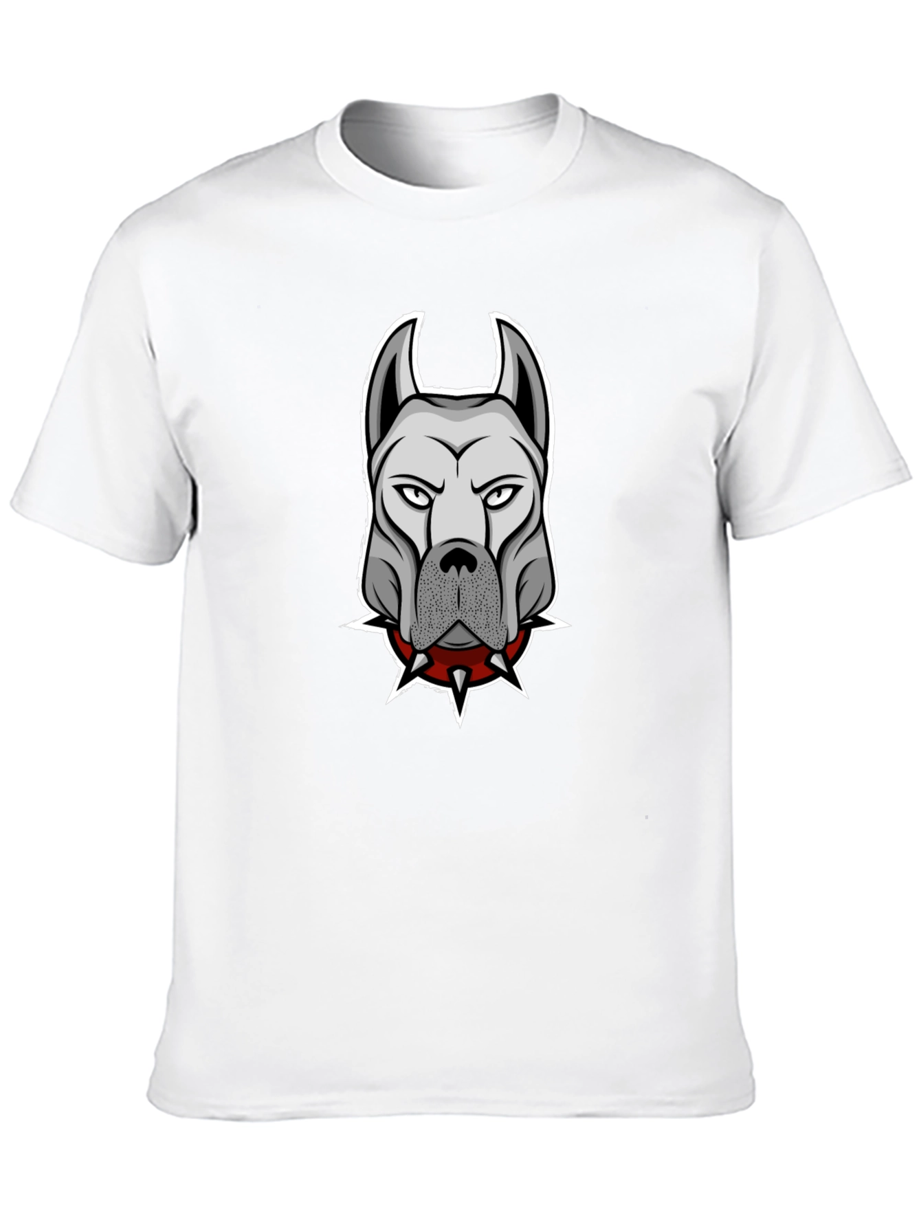 Muscular Dog Spiked Collar T-Shirt – Edgy Dog Lover Tee