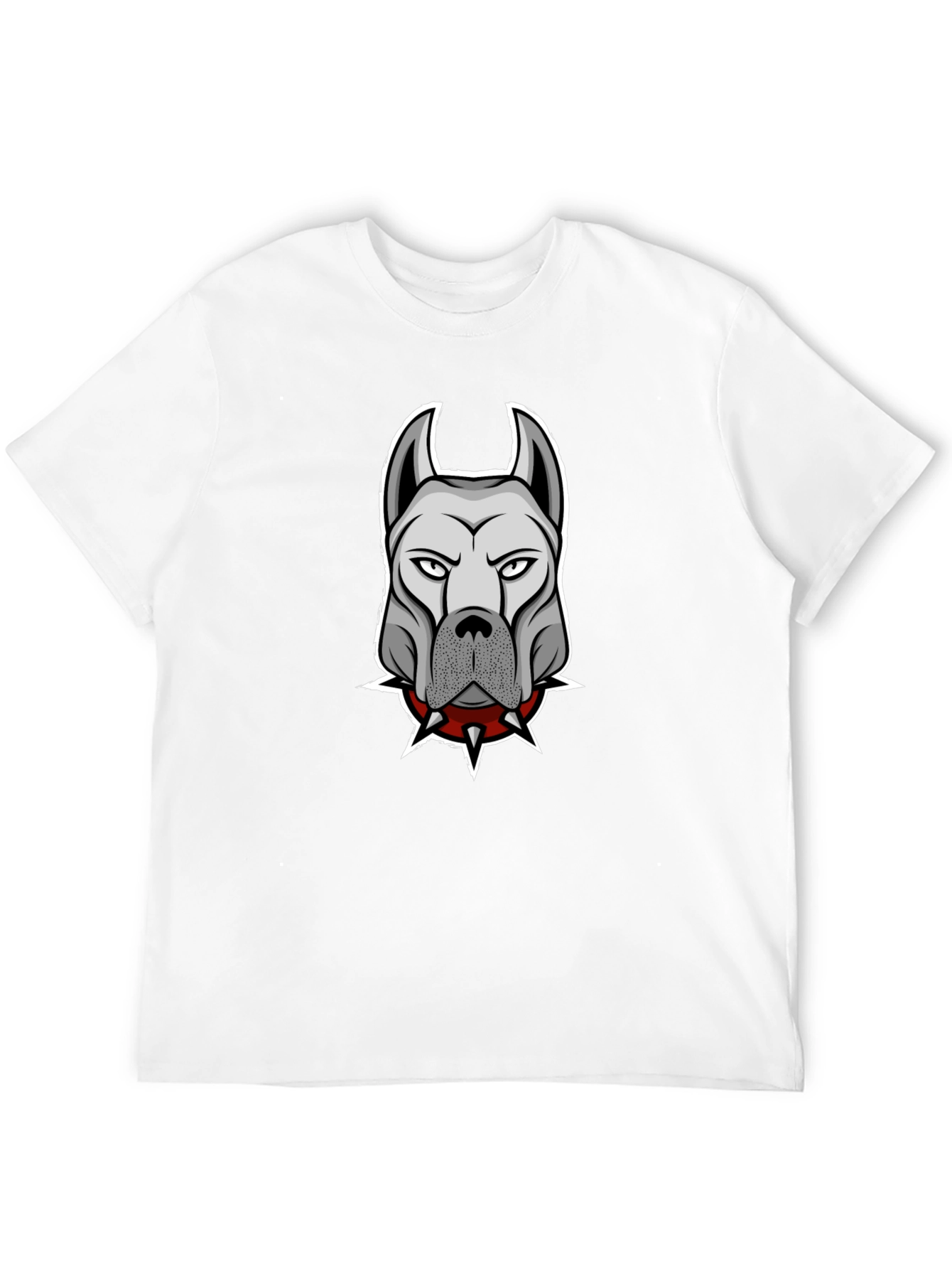 Muscular Dog Spiked Collar T-Shirt – Edgy Dog Lover Tee
