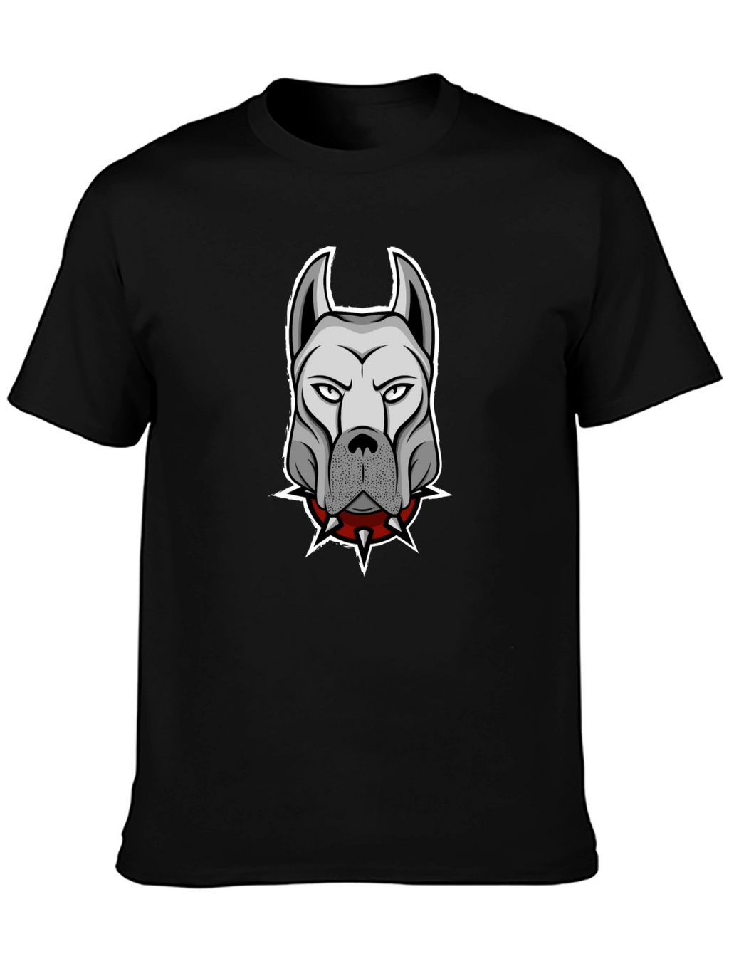 Muscular Dog Spiked Collar T-Shirt – Edgy Dog Lover Tee
