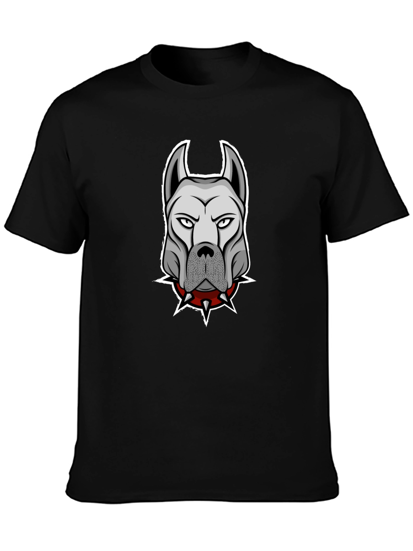 Muscular Dog Spiked Collar T-Shirt – Edgy Dog Lover Tee