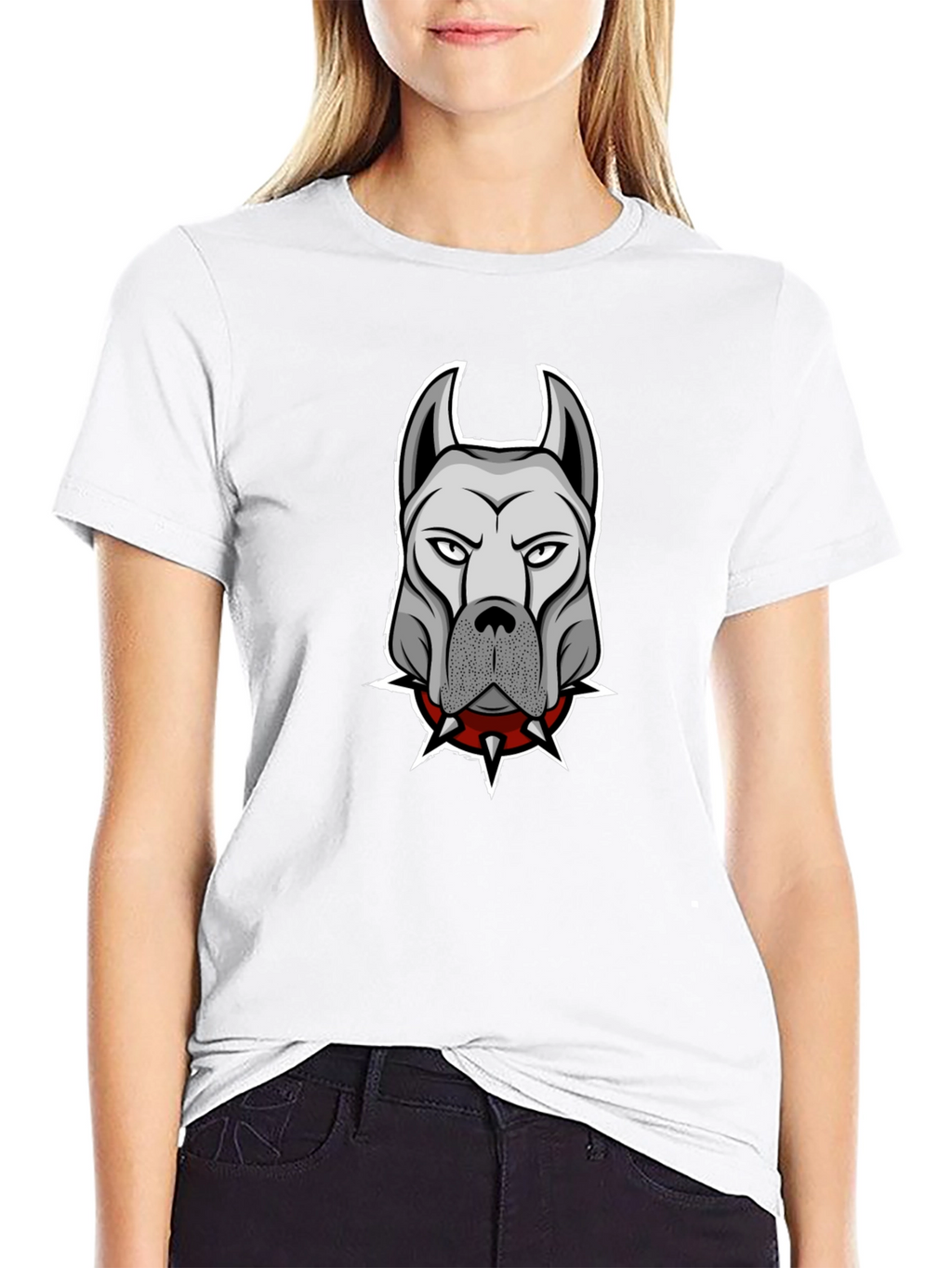 Muscular Dog Spiked Collar T-Shirt – Edgy Dog Lover Tee