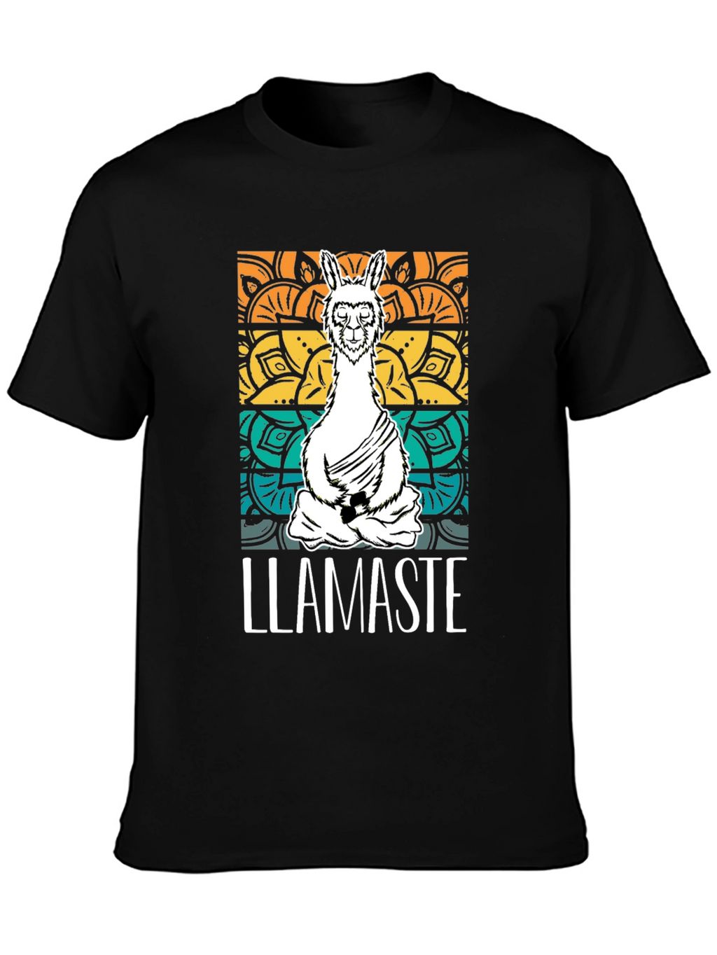 Llamaste Mens Black Graphic T-Shirt
