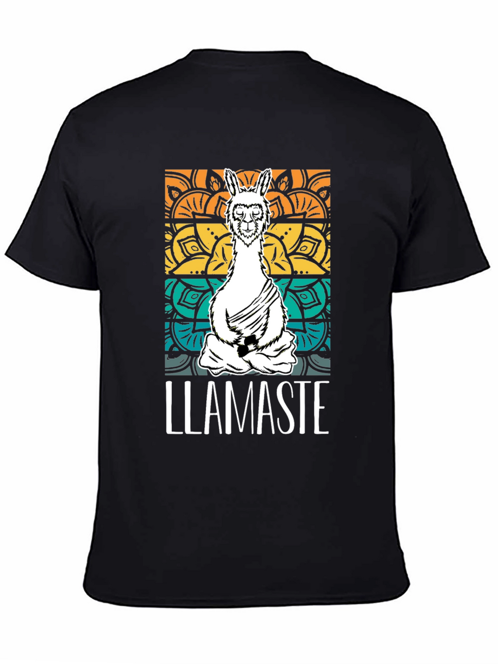 Llamaste Mens Black Graphic T-Shirt