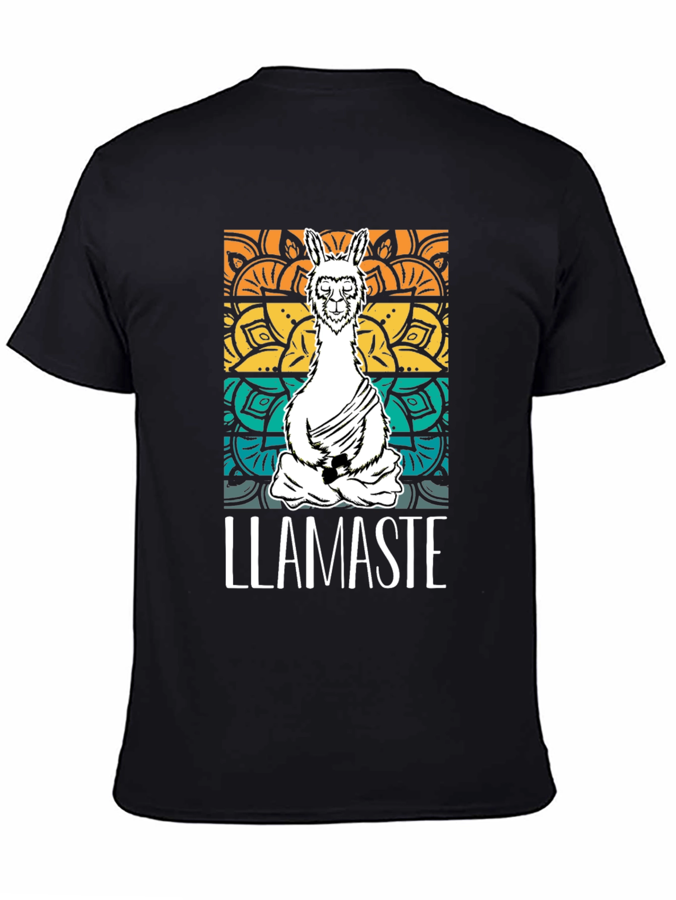 Llamaste Mens Black Graphic T-Shirt