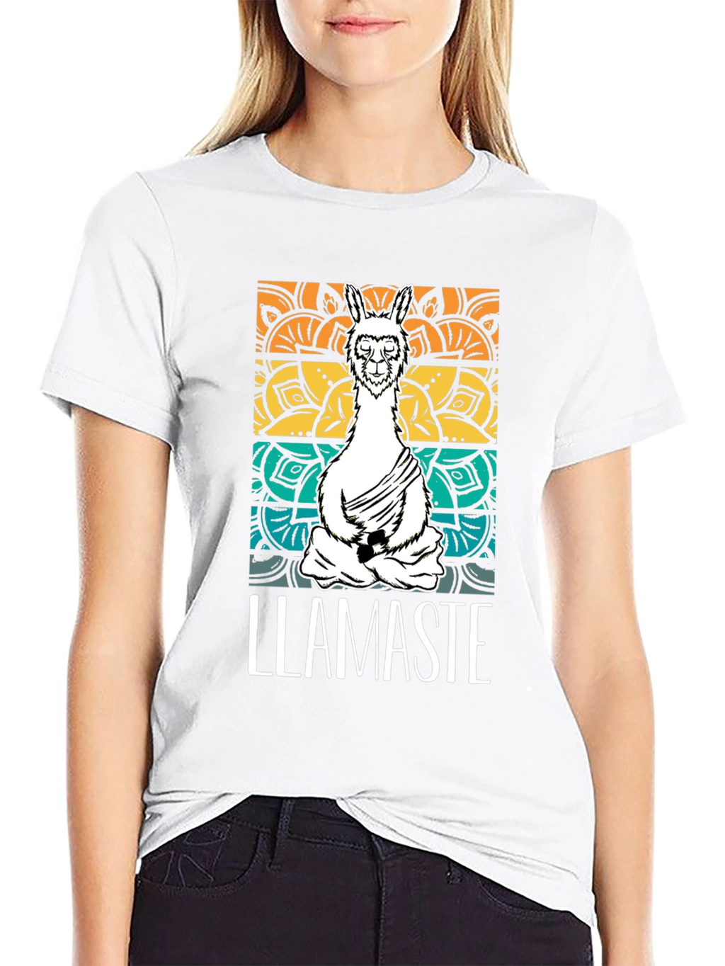 Llamaste Mens Black Graphic T-Shirt