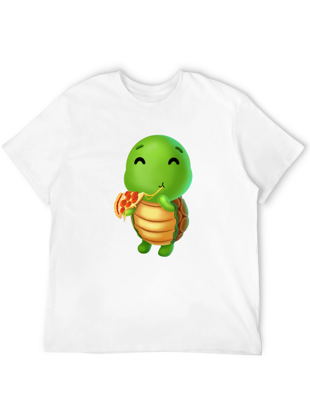 Turtle Eating Pizza Graphic T-Shirt