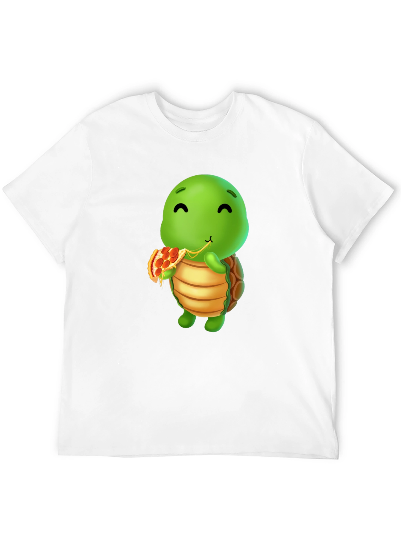 Turtle Eating Pizza Graphic T-Shirt