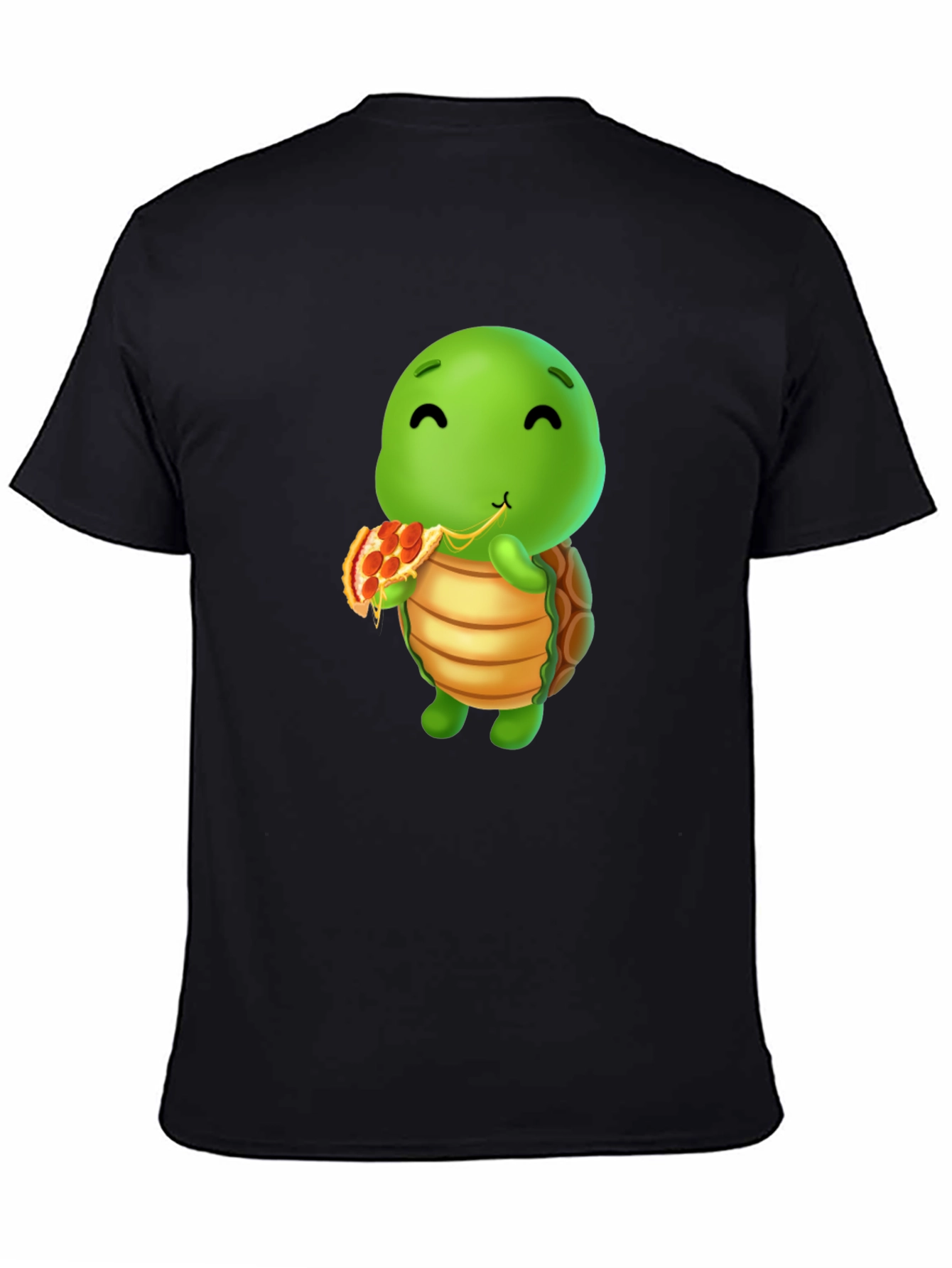 Turtle Eating Pizza Graphic T-Shirt