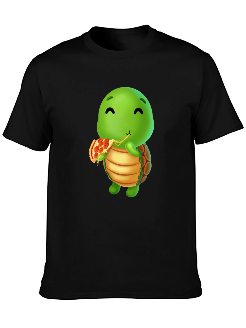 Turtle Eating Pizza Graphic T-Shirt