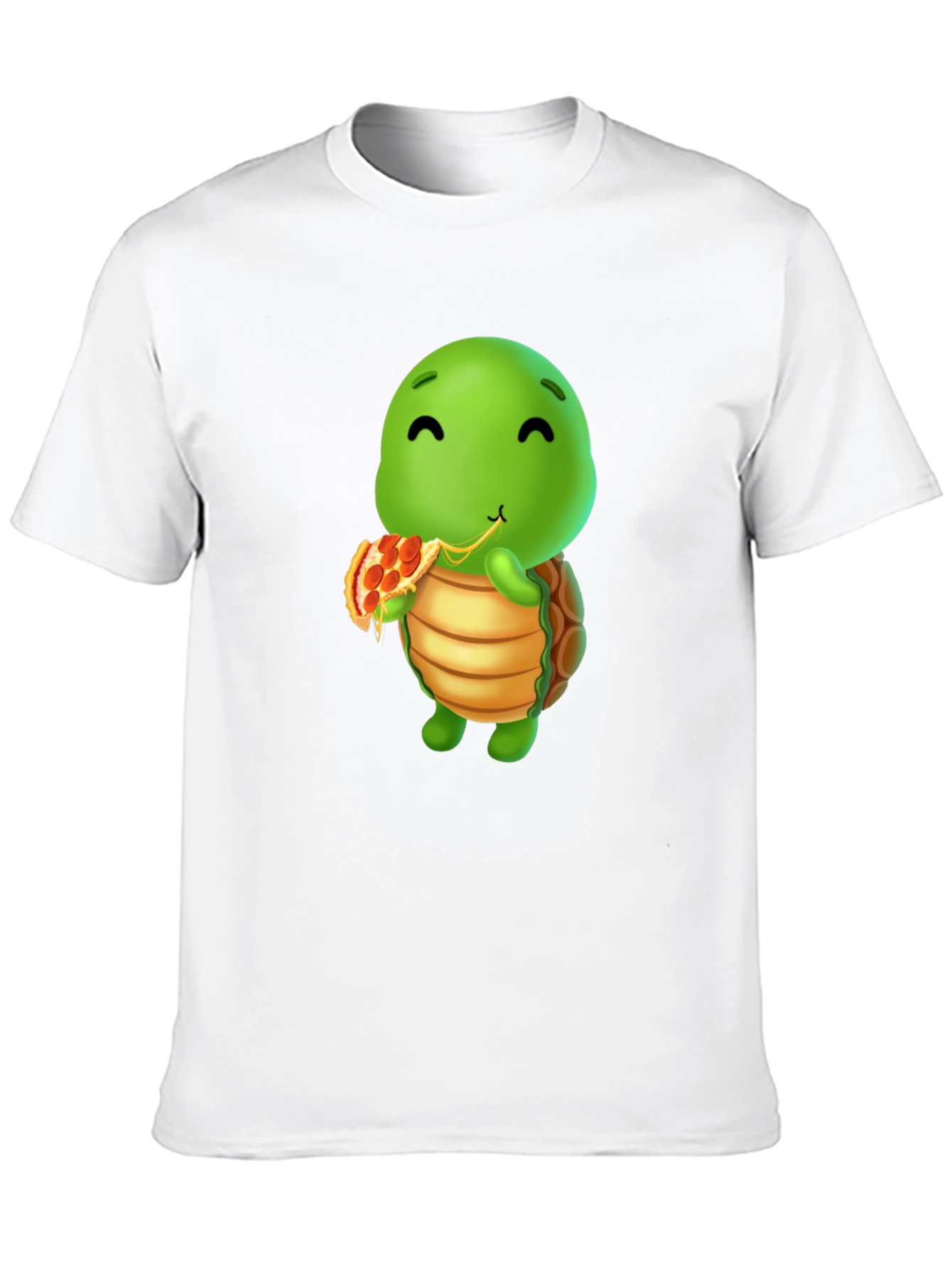 Turtle Eating Pizza Graphic T-Shirt