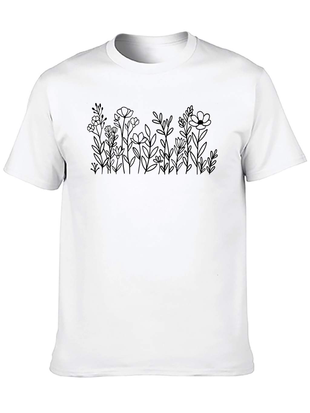 Botanical Line Art T-Shirt